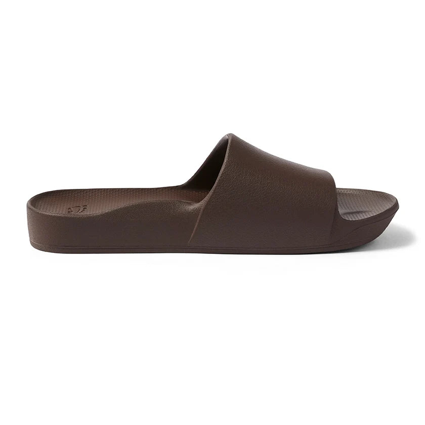 Arch Support Slides - Classic - Brown - Fresh Slip On Sandals