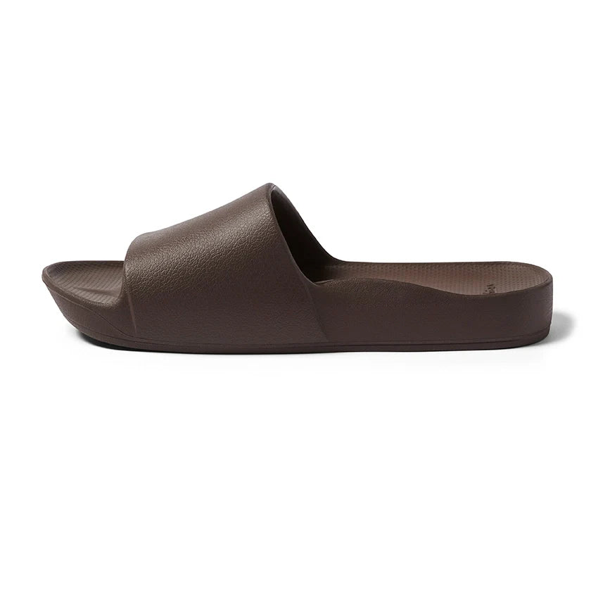 Arch Support Slides - Classic - Brown - Fresh Slip On Sandals