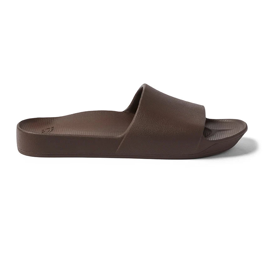 Arch Support Slides - Classic - Brown - Fresh Slip On Sandals