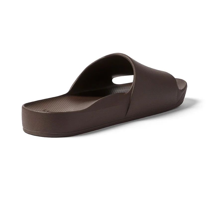 Arch Support Slides - Classic - Brown - Fresh Slip On Sandals