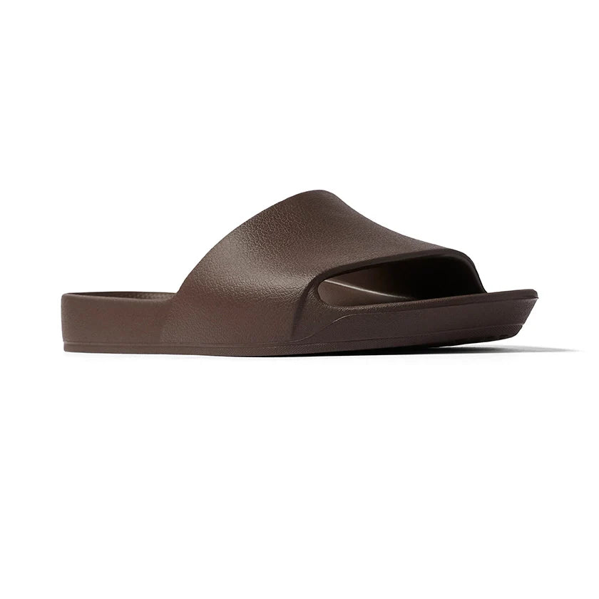 Arch Support Slides - Classic - Brown - Fresh Slip On Sandals