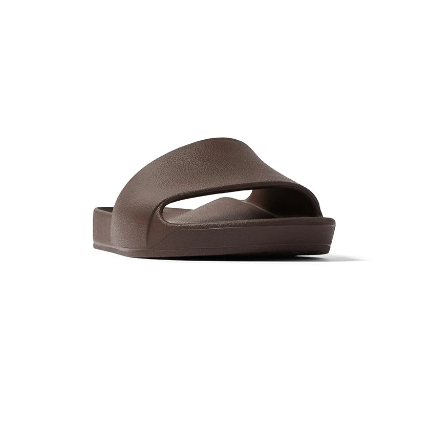 Arch Support Slides - Classic - Brown - Fresh Slip On Sandals