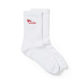 Performance Crew Socks - White - Cushioned Soft Strap Sandals