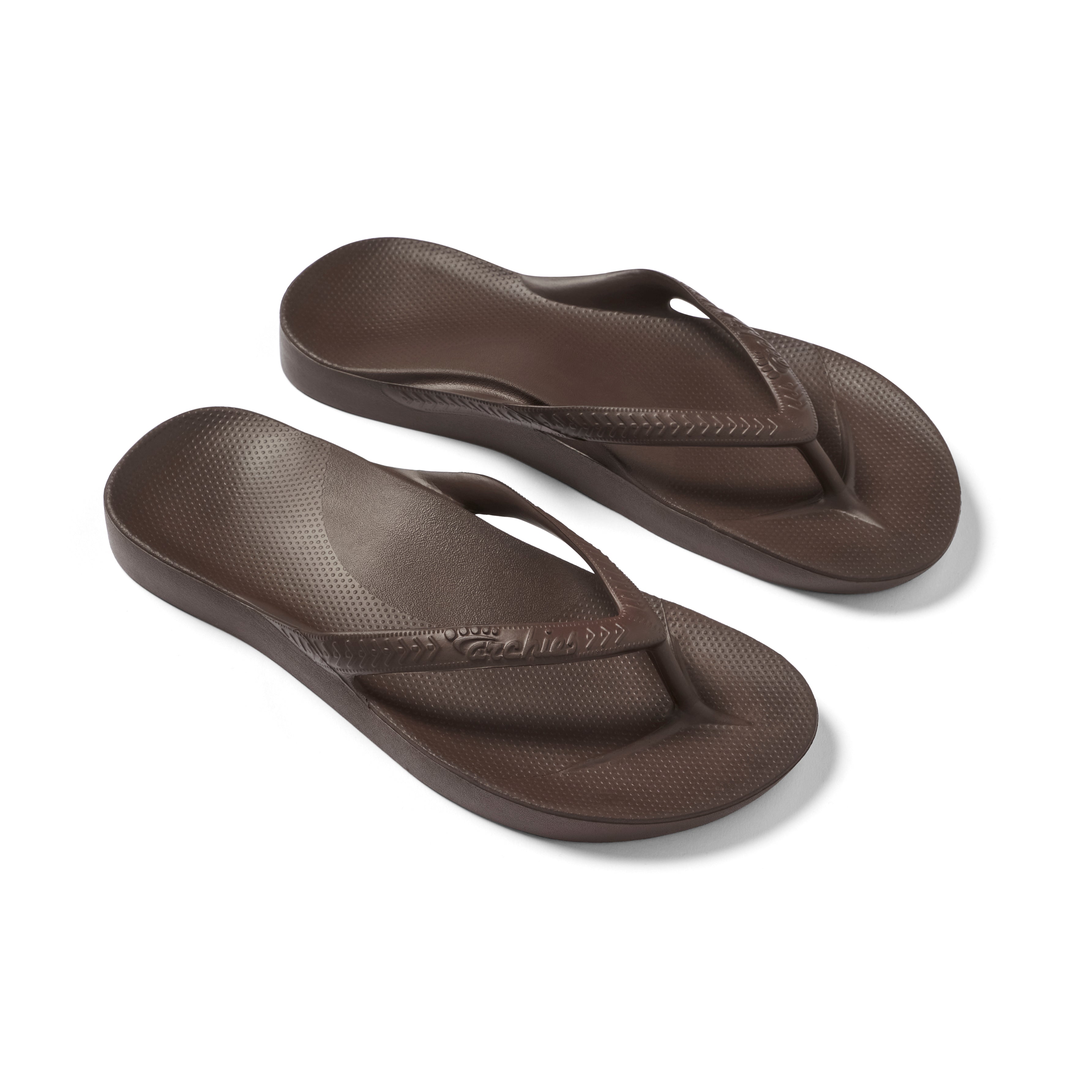Arch Support Flip Flops - Classic - Brown - Easy Wear Contour Sandals