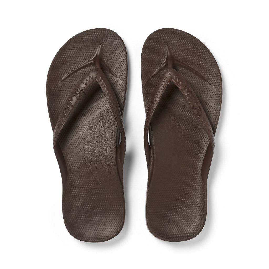 Arch Support Flip Flops - Classic - Brown - Easy Wear Contour Sandals