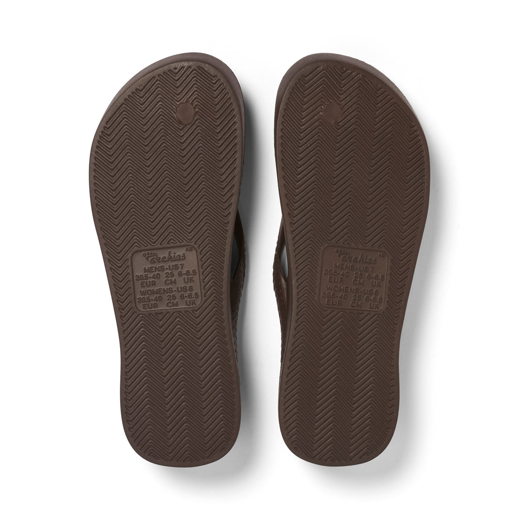 Arch Support Flip Flops - Classic - Brown - Easy Wear Contour Sandals