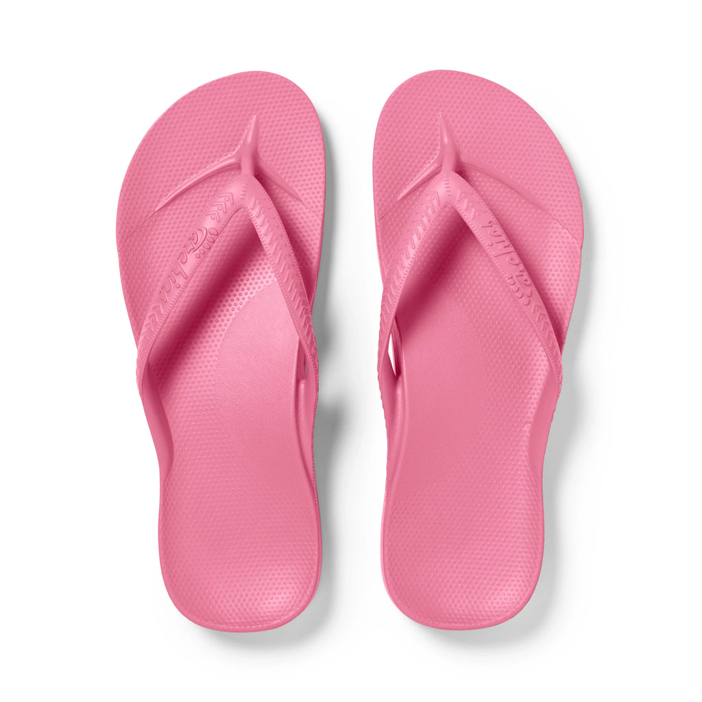 Arch Support Flip Flops - Classic - Hot Pink - Cushioned Travel Sandals