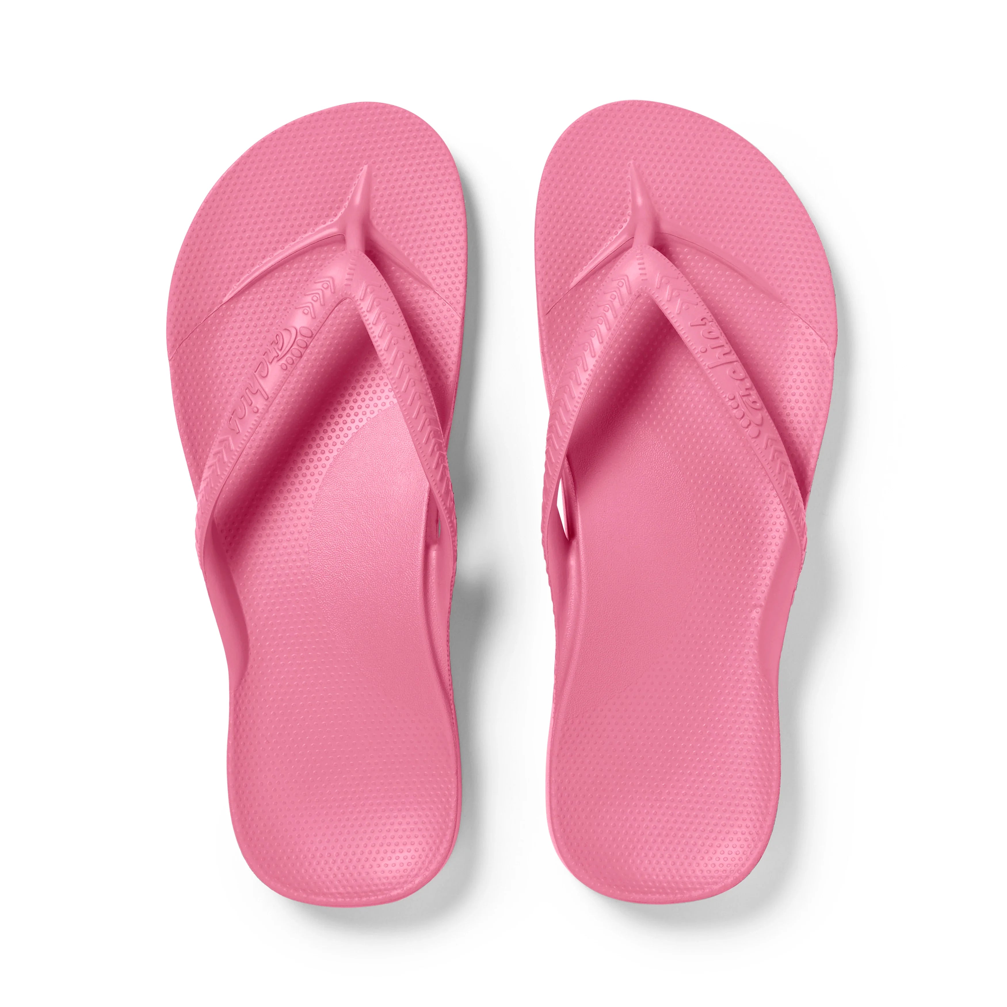 Arch Support Flip Flops - Classic - Hot Pink - Cushioned Travel Sandals