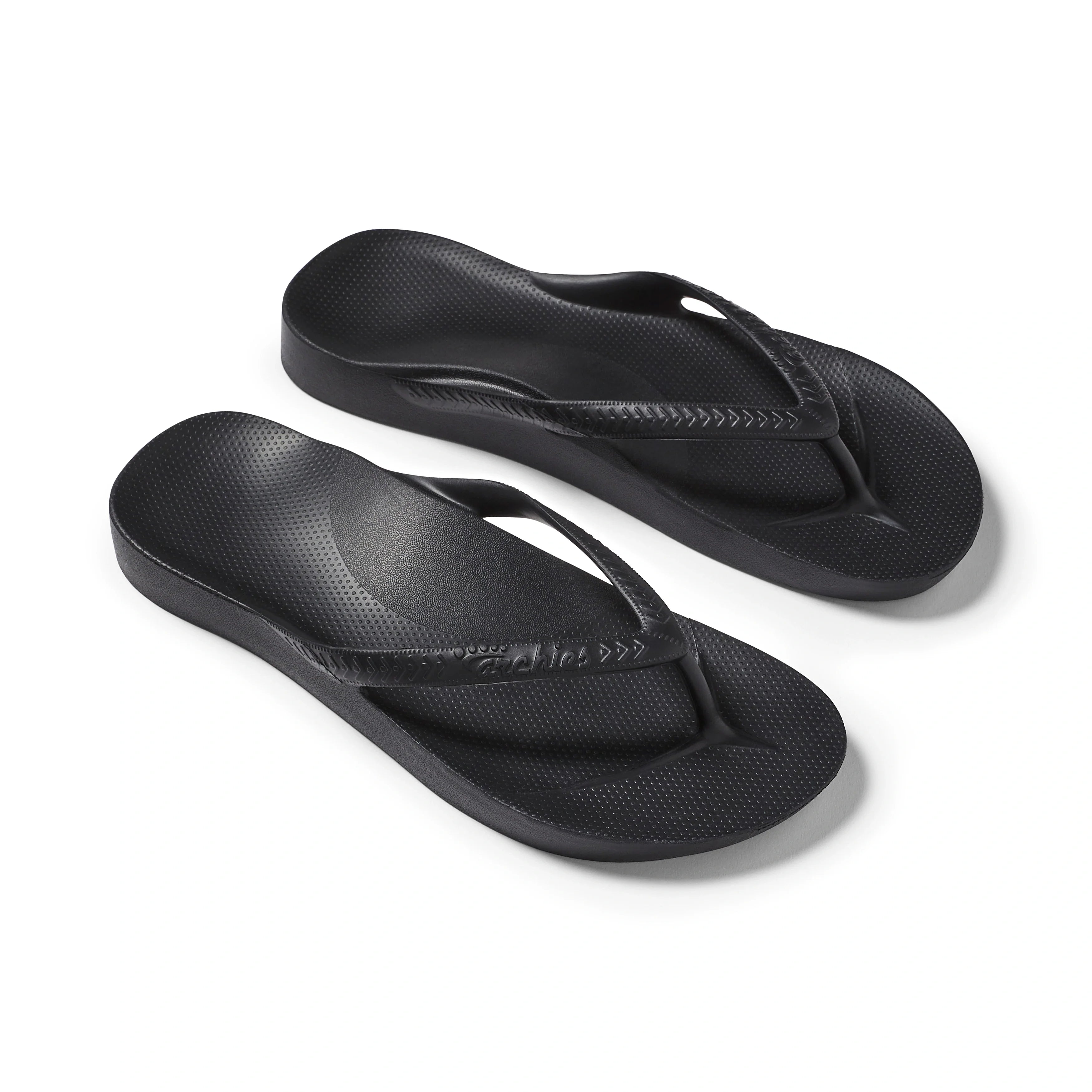 Arch Support Flip Flops - Classic - Black - Everyday Cushion Slides