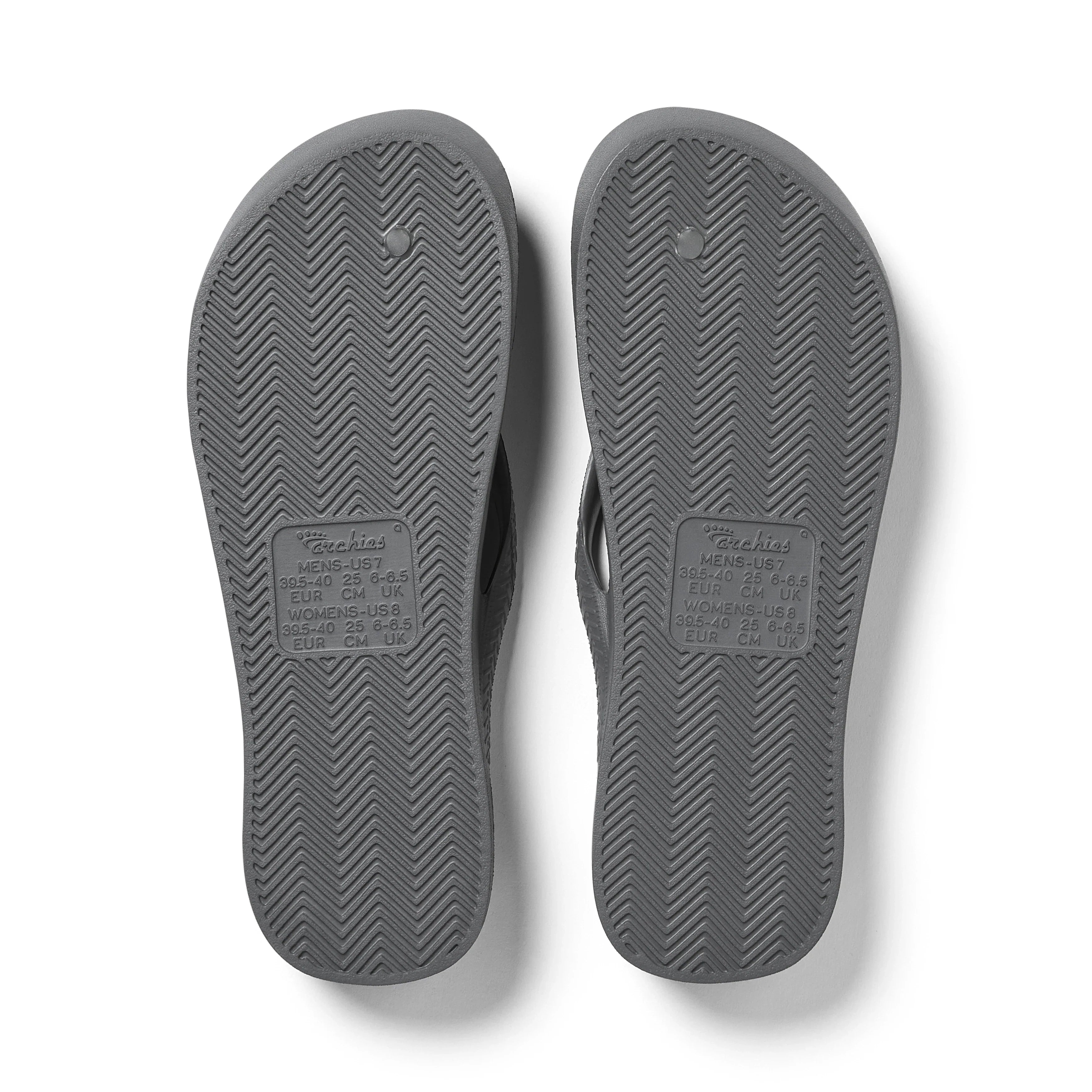 Arch Support Flip Flops - Classic - Charcoal - Summer Easy Fit Slides