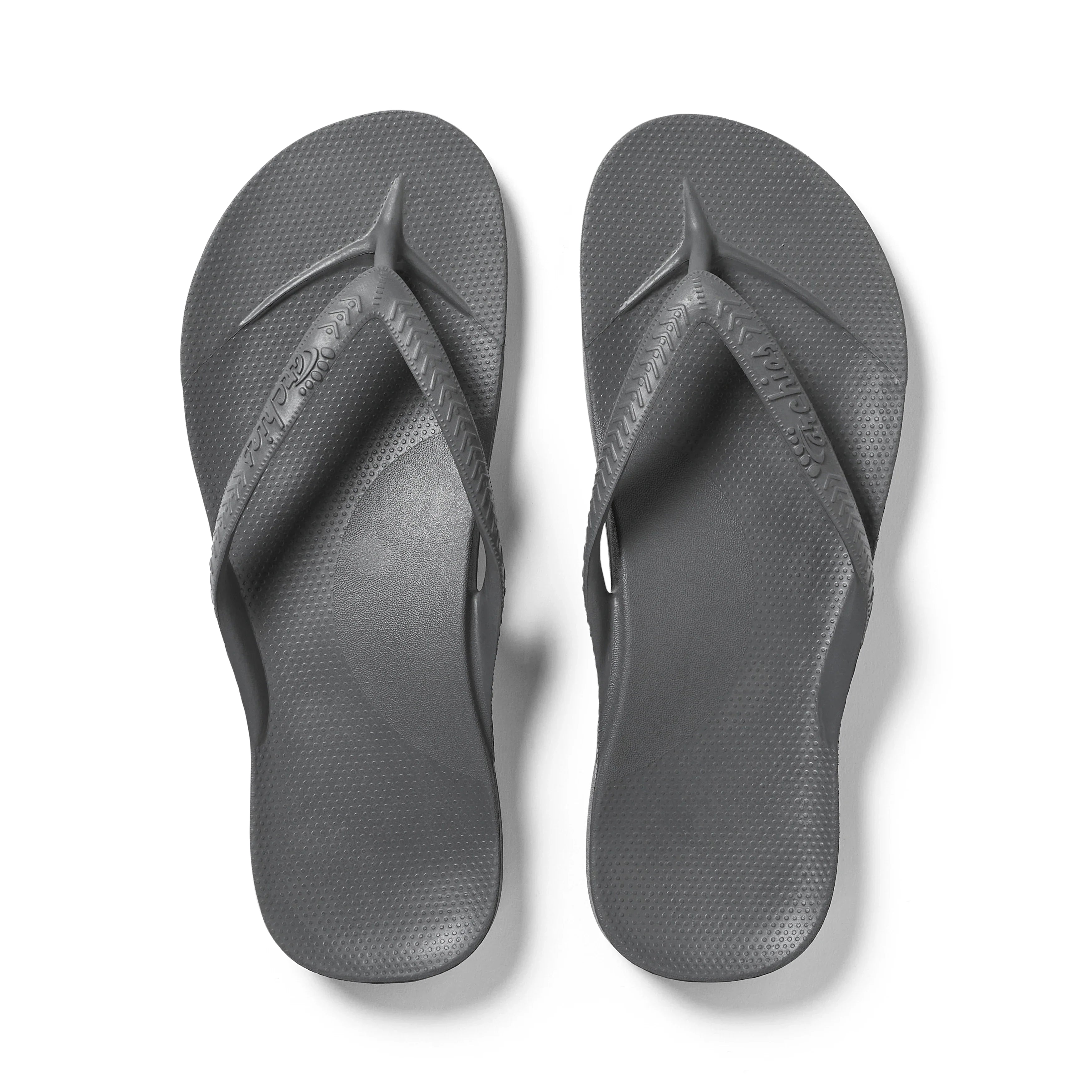 Arch Support Flip Flops - Classic - Charcoal - Summer Easy Fit Slides