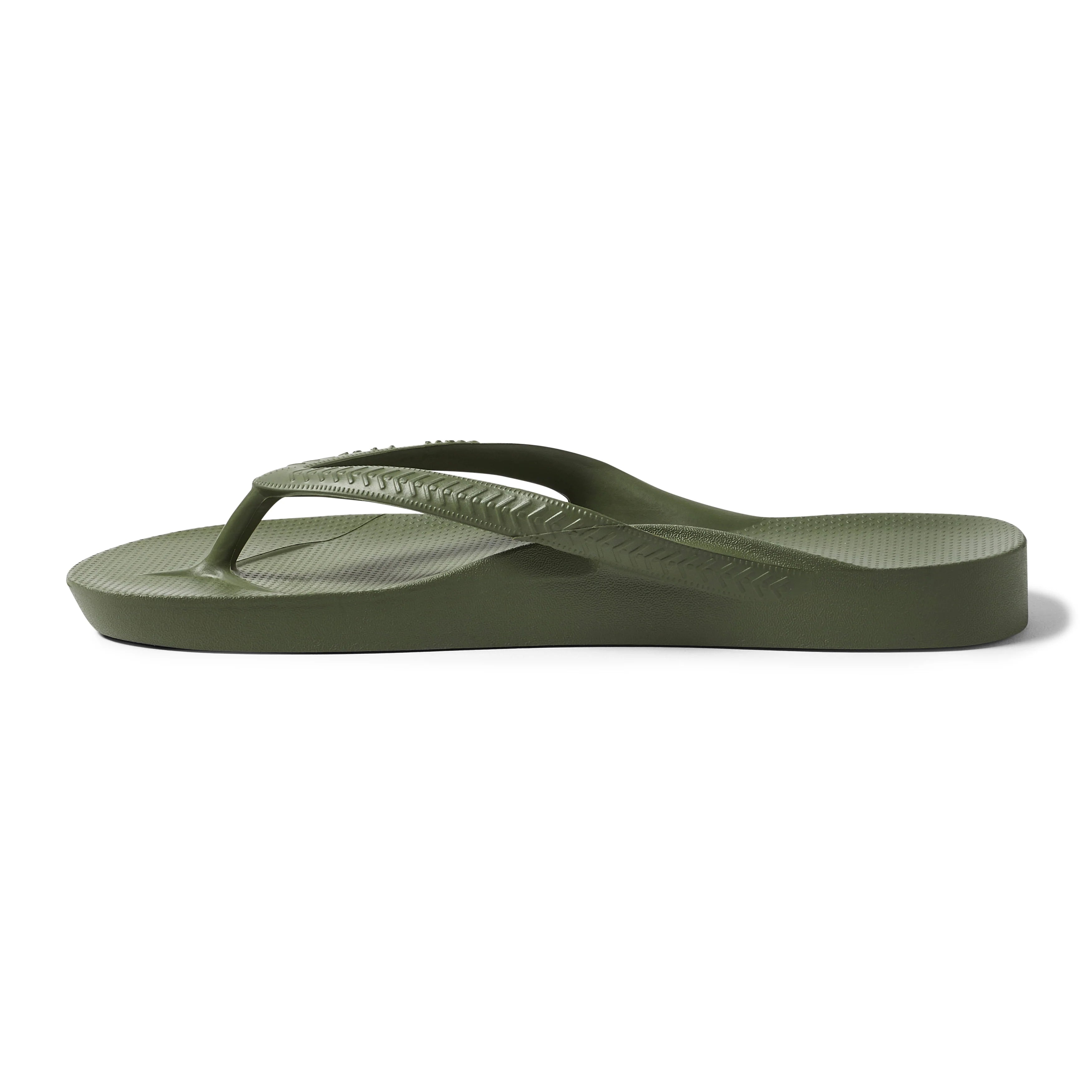 Arch Support Flip Flops - Classic - Olive - Soft Step Casual Sandals