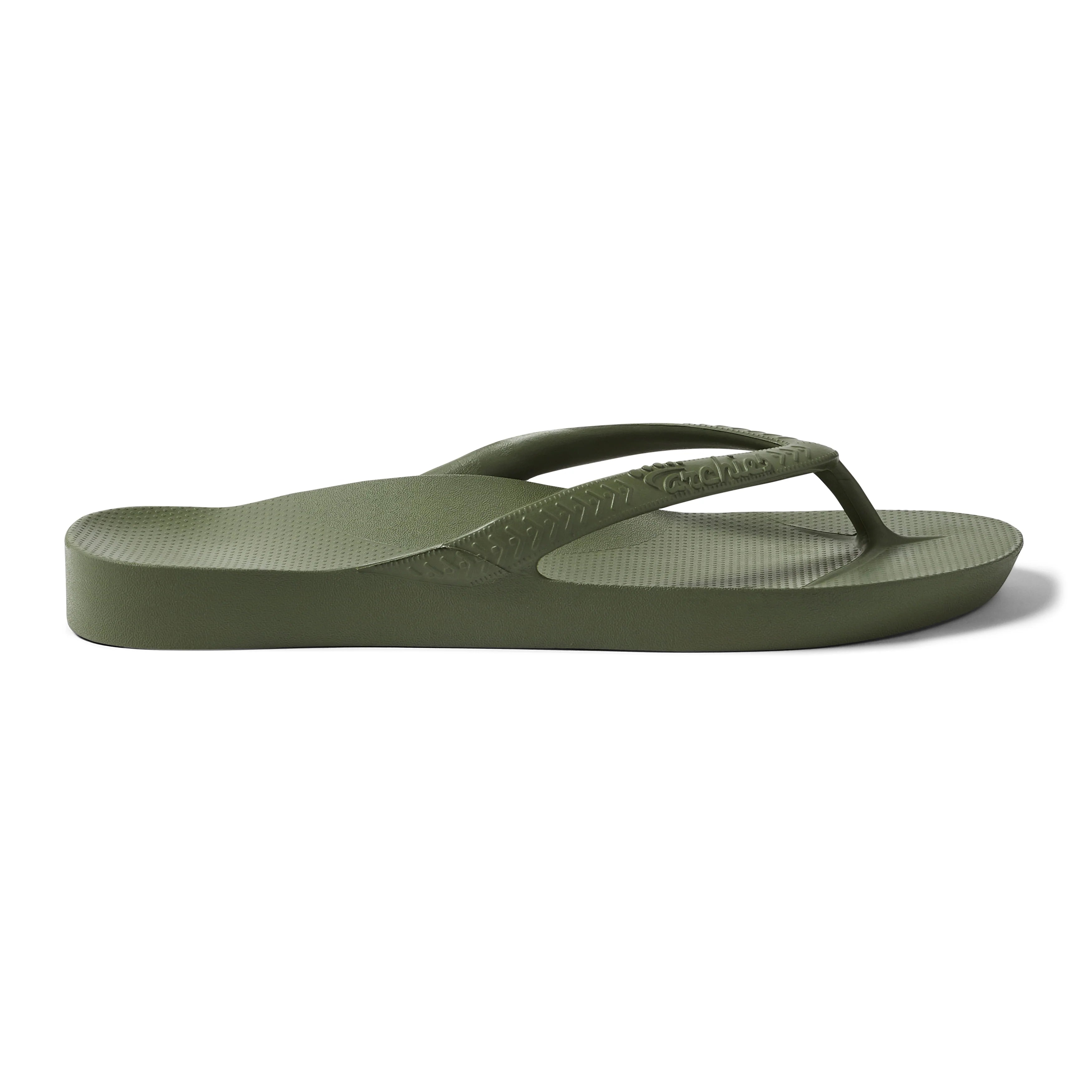 Arch Support Flip Flops - Classic - Olive - Soft Step Casual Sandals