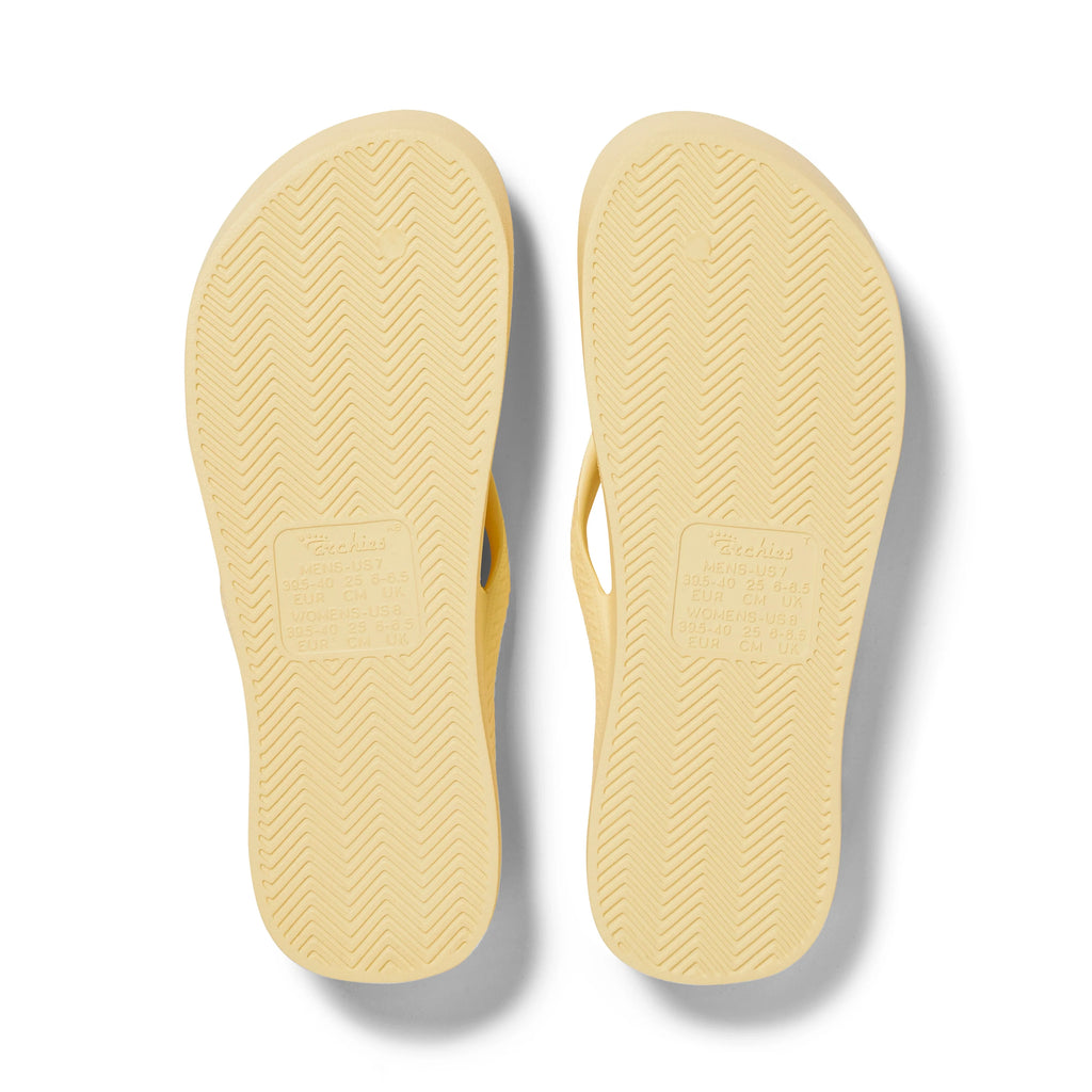 Arch Support Flip Flops - Classic - Lemon - Comfort Fit Support Slides