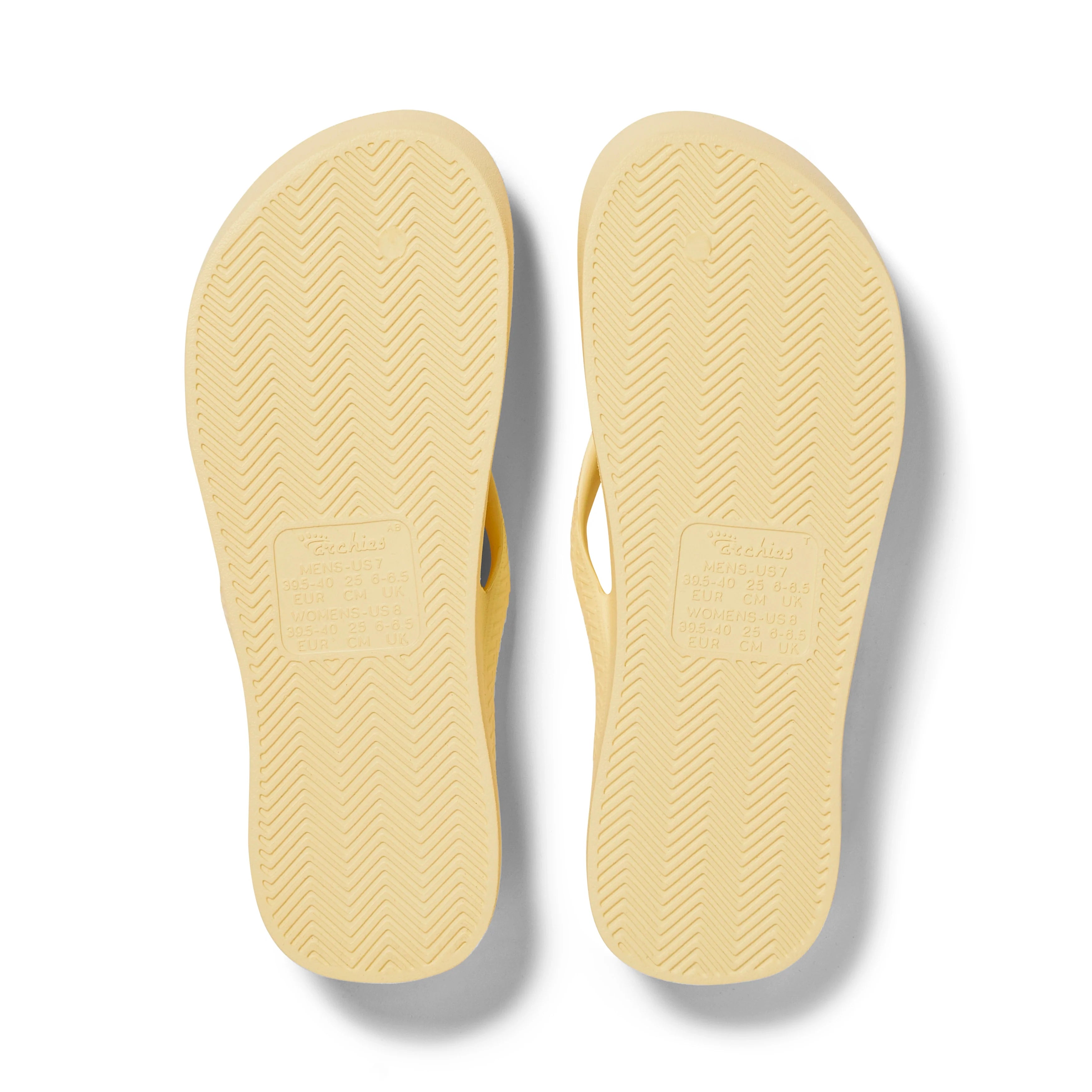Arch Support Flip Flops - Classic - Lemon - Comfort Fit Support Slides