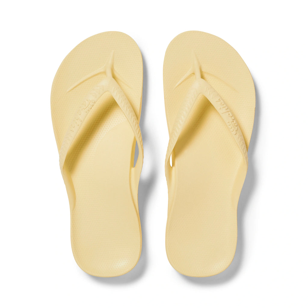 Arch Support Flip Flops - Classic - Lemon - Comfort Fit Support Slides