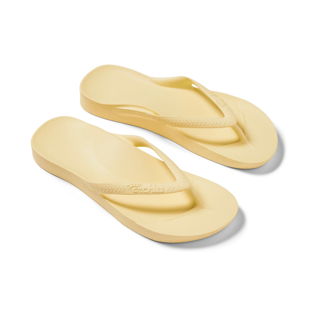Arch Support Flip Flops - Classic - Lemon - Comfort Fit Support Slides