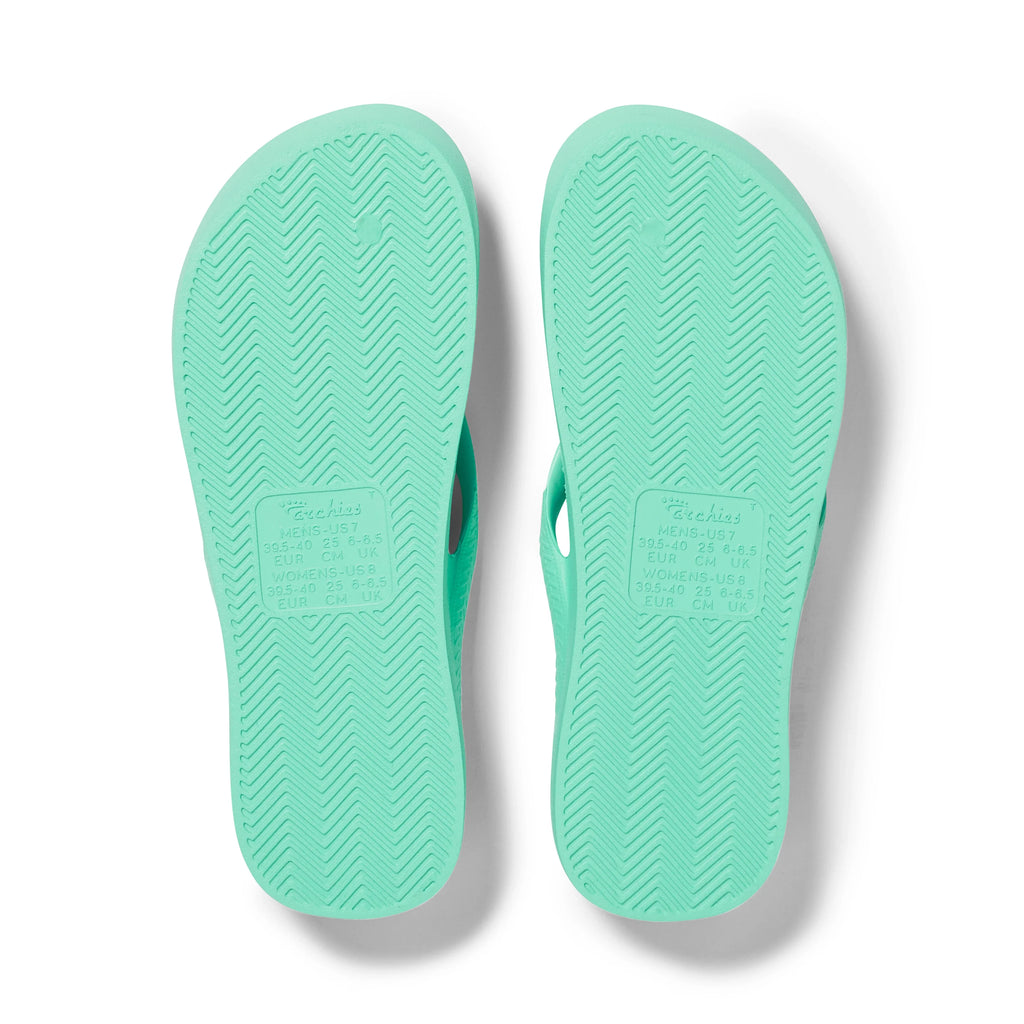 Arch Support Flip Flops - Classic - Mint - Smooth Step Easy Fit Slides