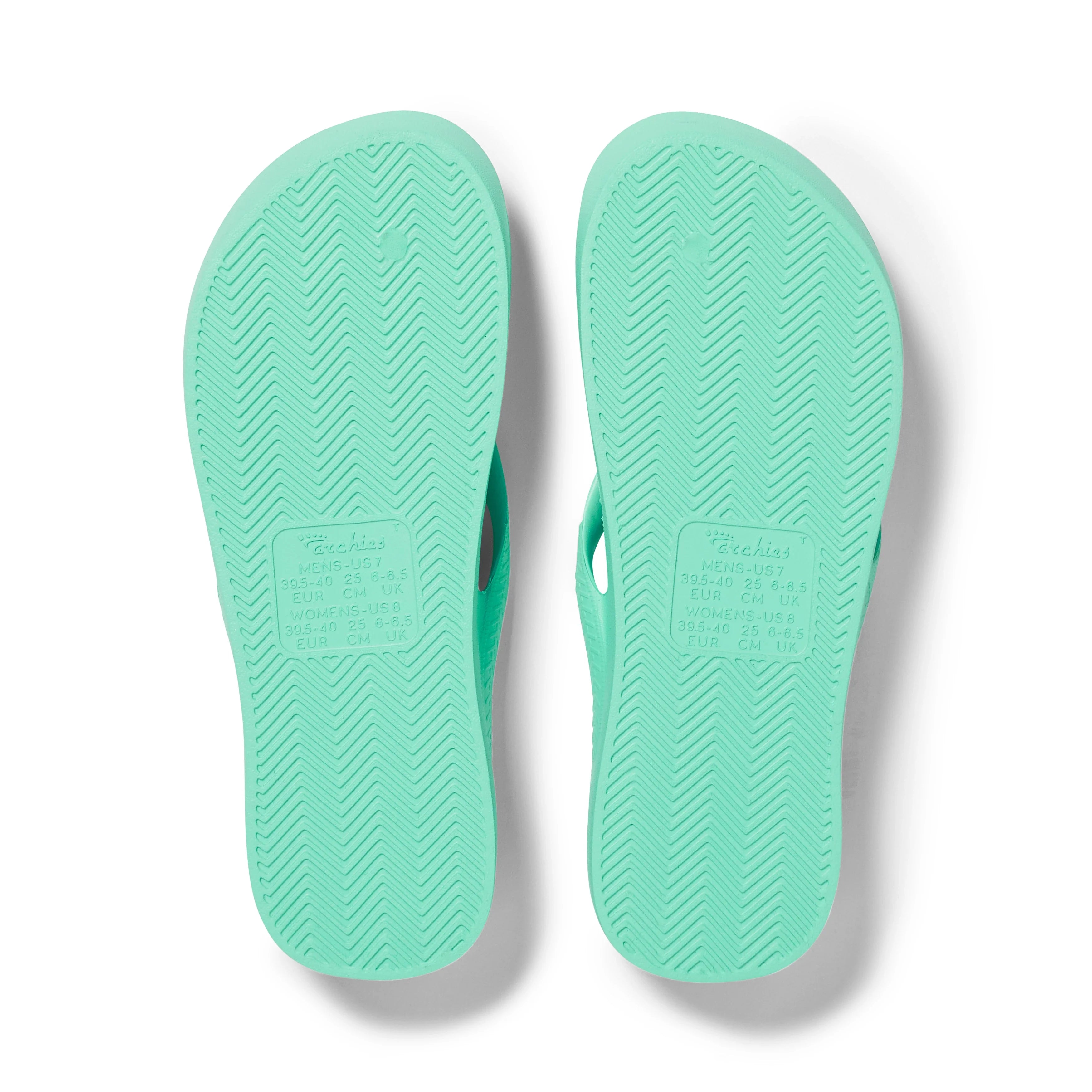 Arch Support Flip Flops - Classic - Mint - Smooth Step Easy Fit Slides