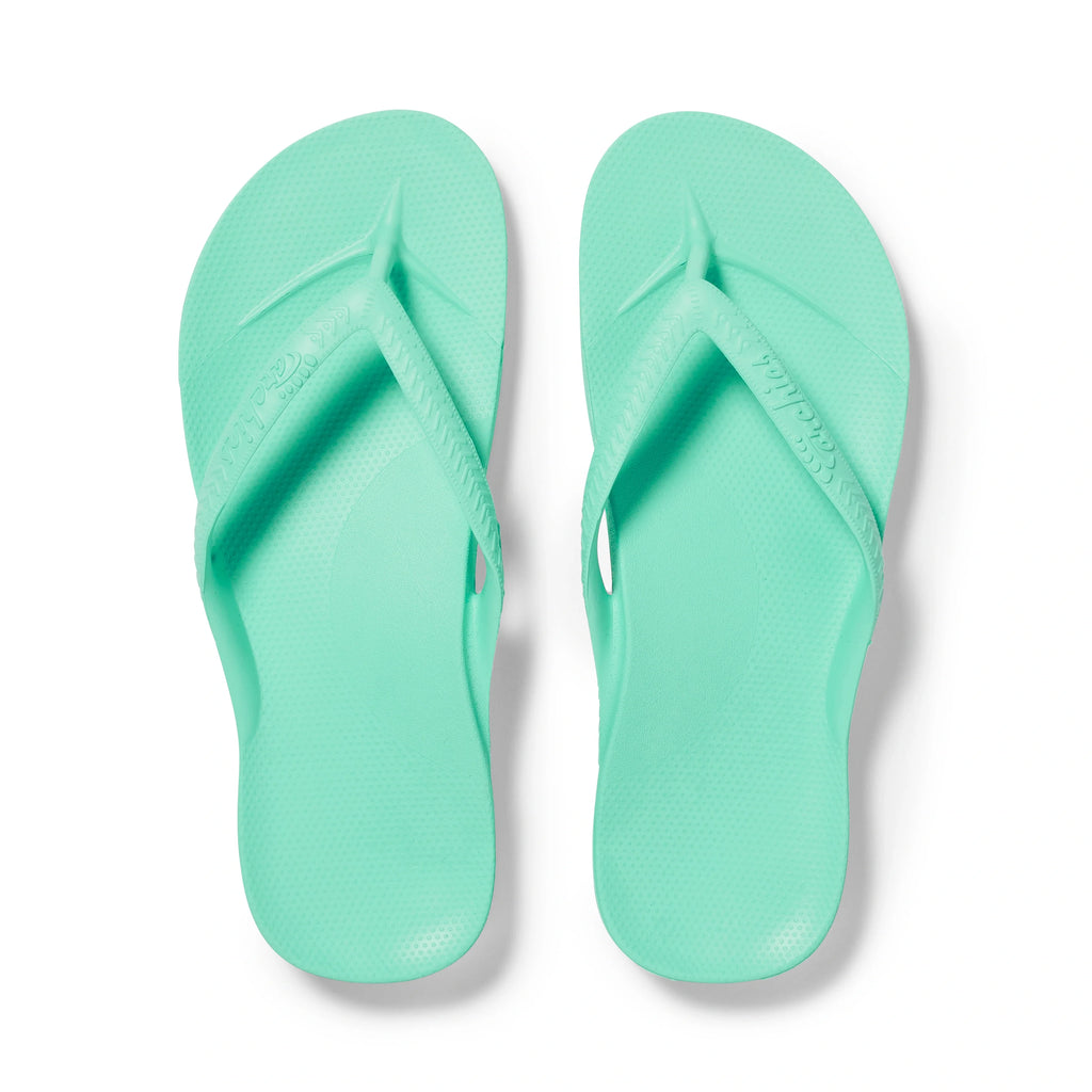 Arch Support Flip Flops - Classic - Mint - Smooth Step Easy Fit Slides
