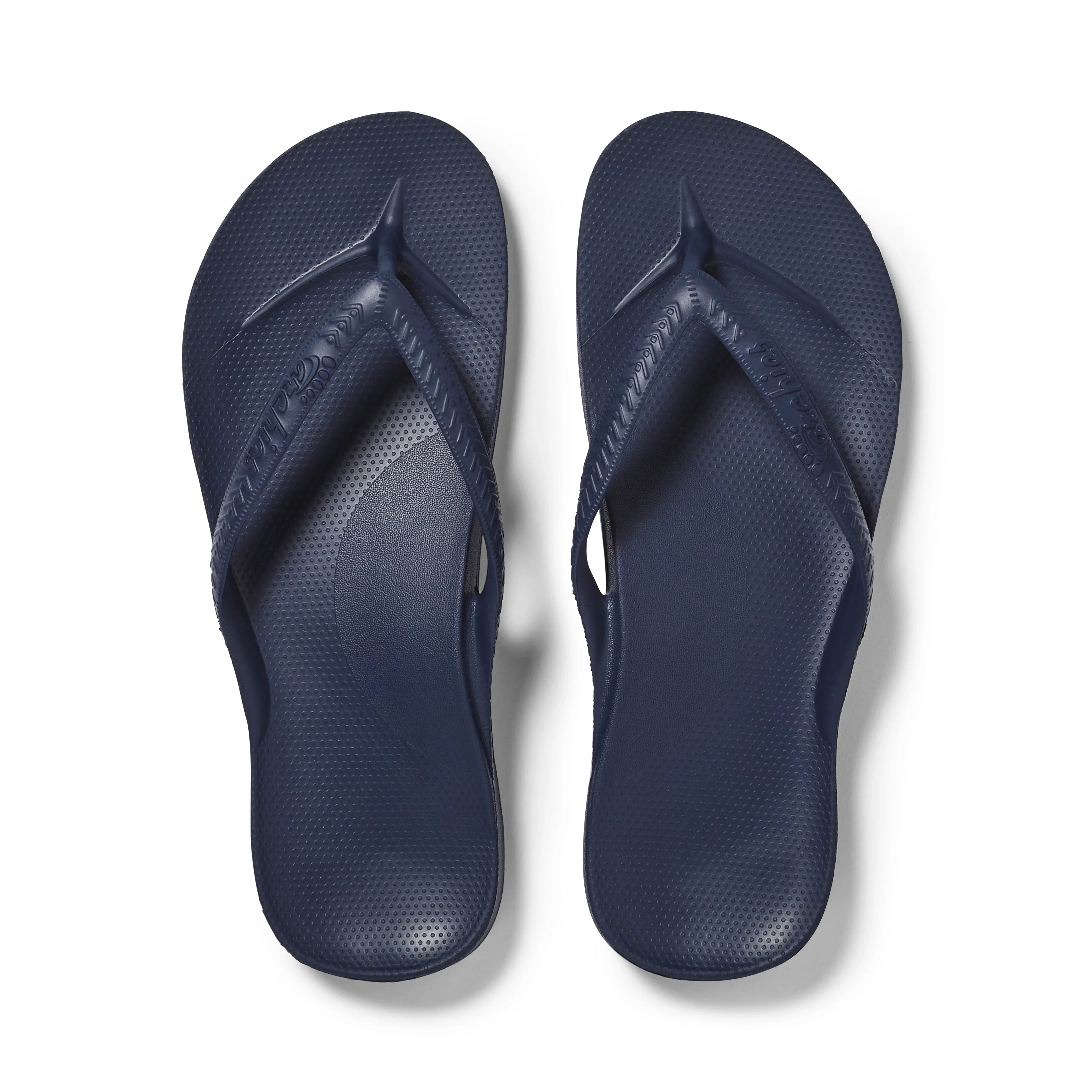 Arch Support Flip Flops - Classic - Navy - Beach Ready Warm Weather Sandals