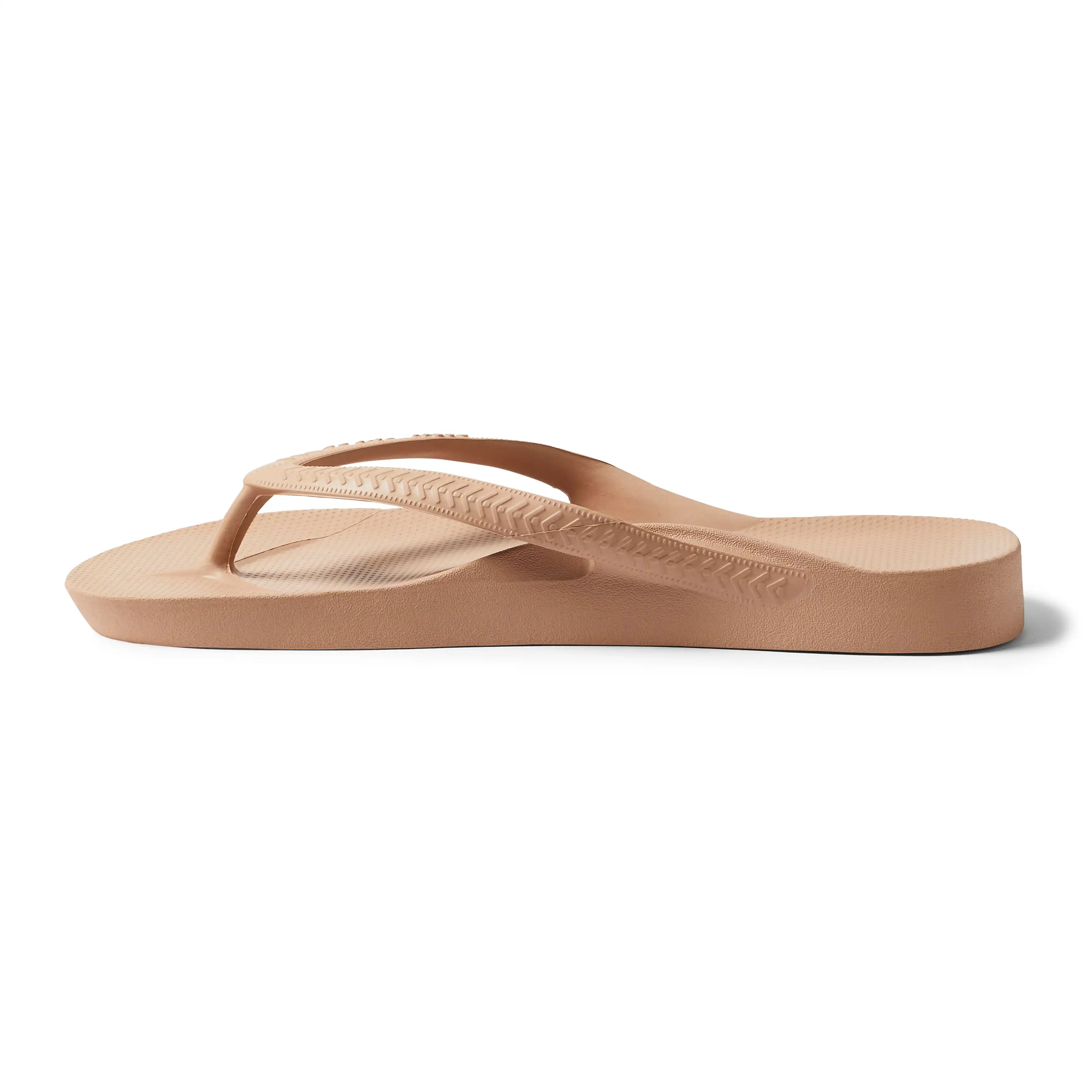 Arch Support Flip Flops - Classic - Tan - Daily Flexible Sandals
