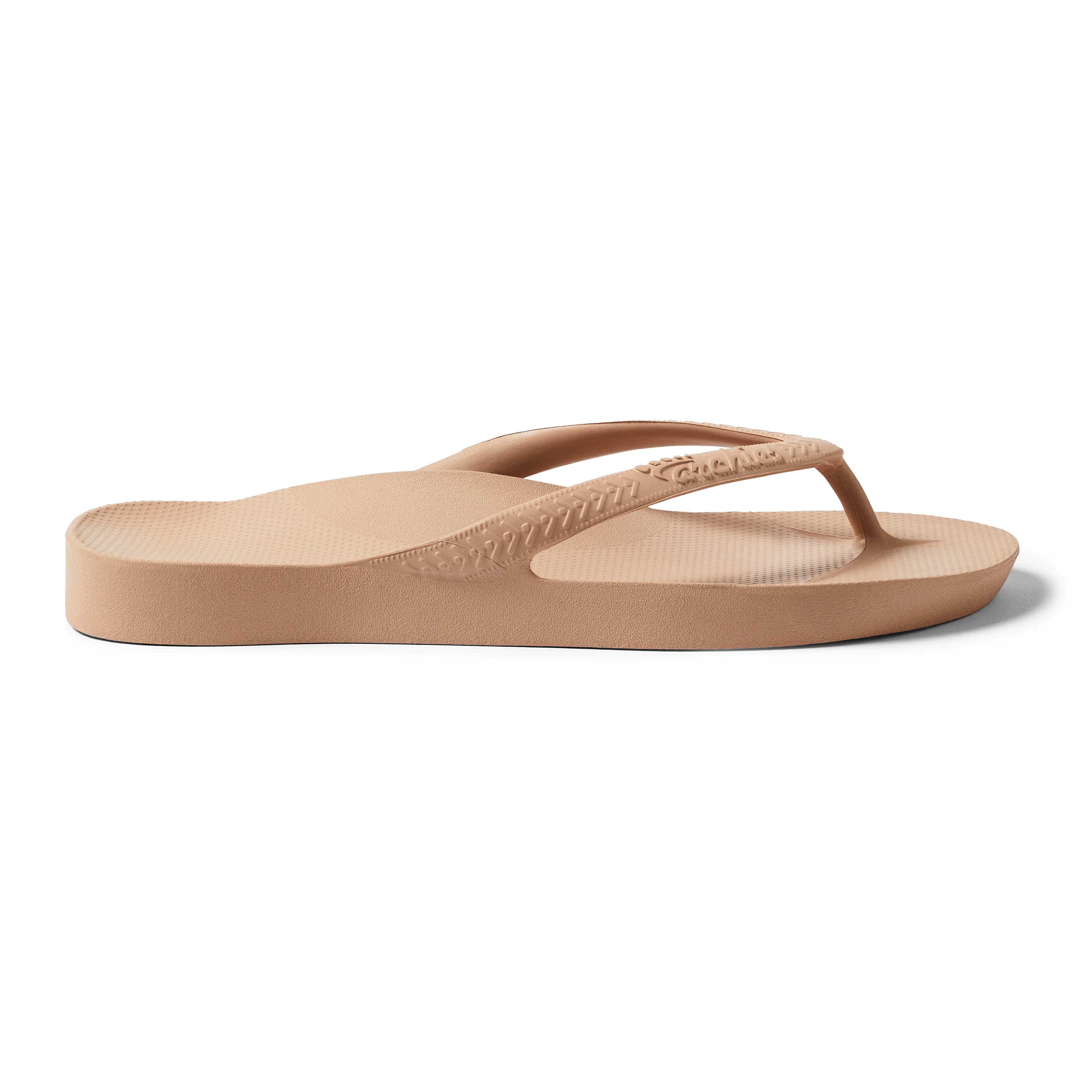 Arch Support Flip Flops - Classic - Tan - Daily Flexible Sandals