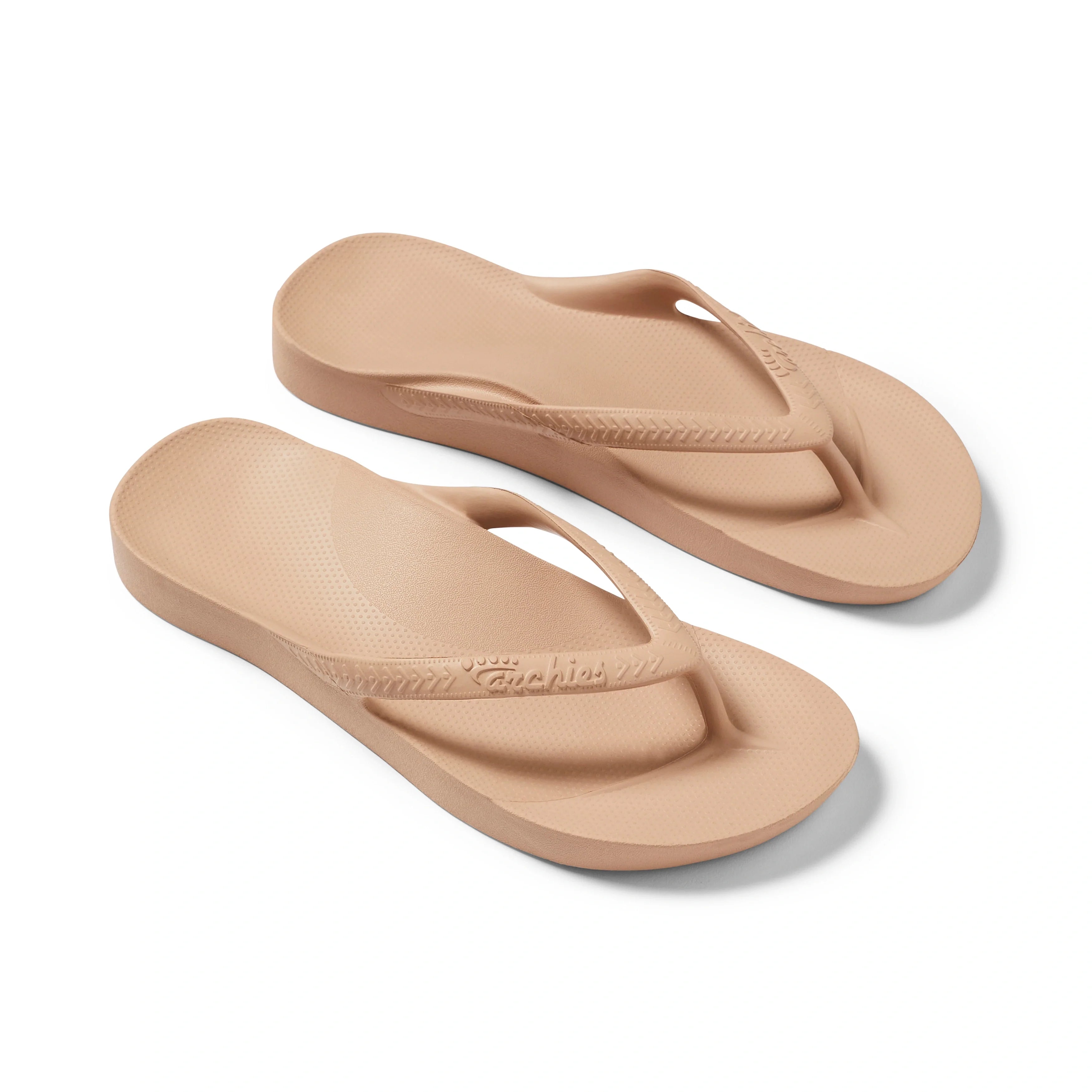Arch Support Flip Flops - Classic - Tan - Daily Flexible Sandals