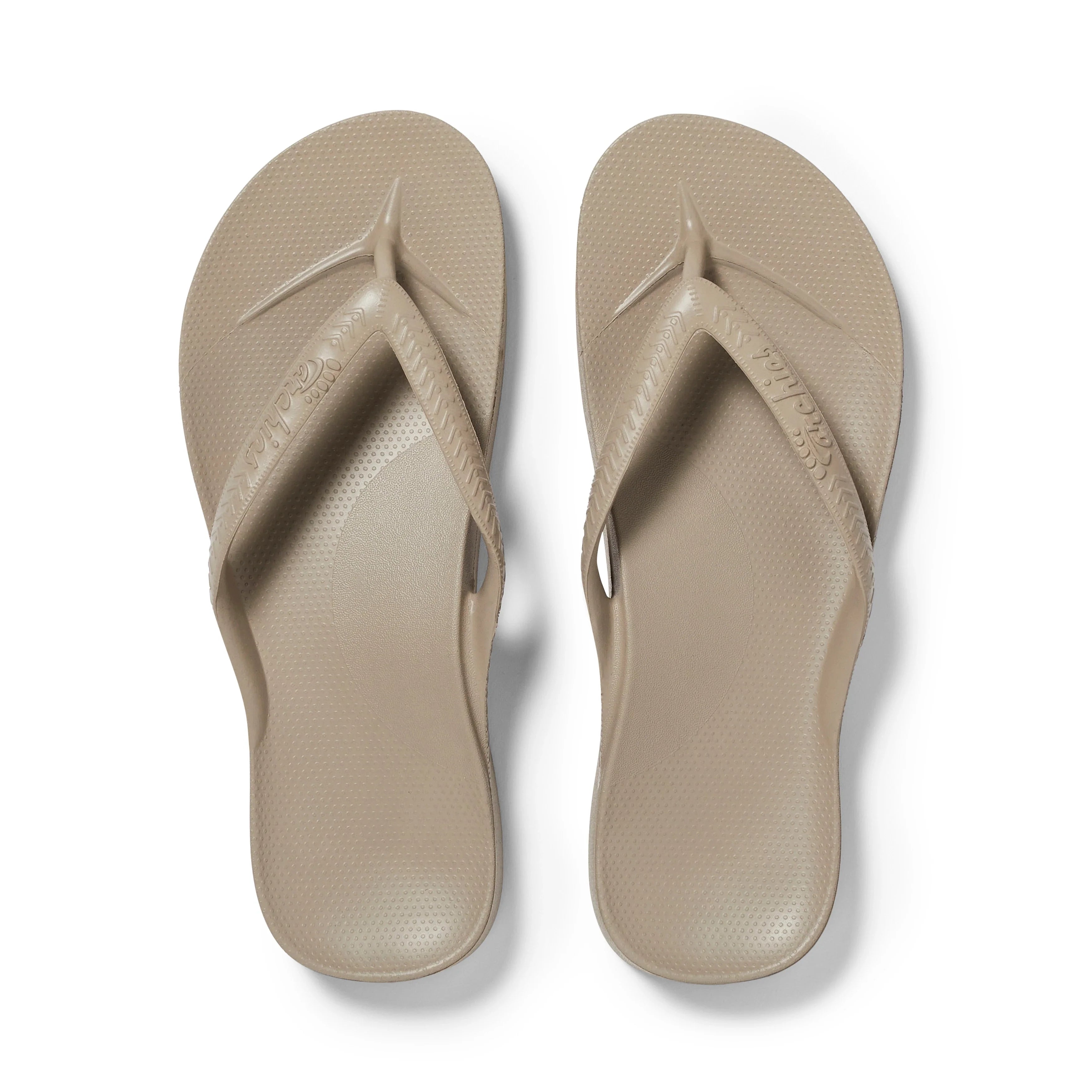 Arch Support Flip Flops - Classic - Taupe - Walk Ready Casual Sandals