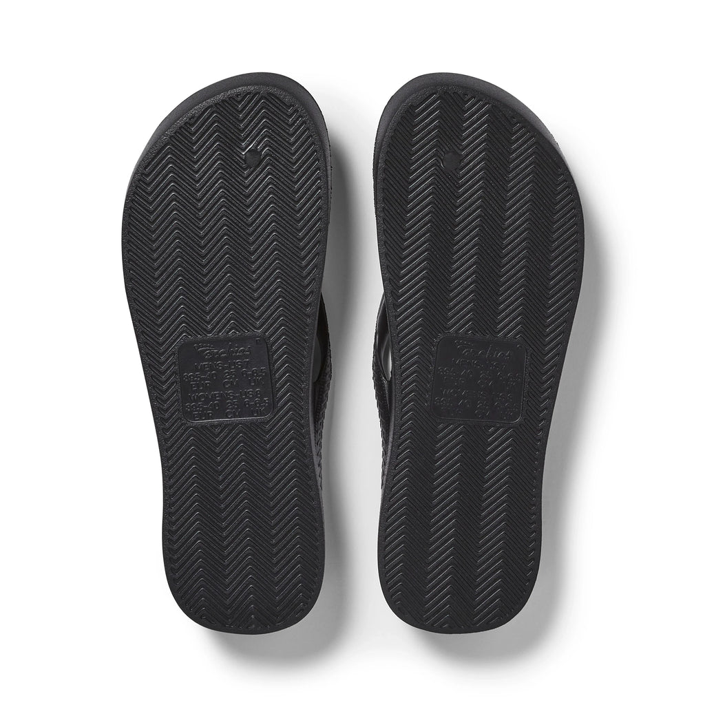 Arch Support Flip Flops - Classic - Black - Everyday Cushion Slides