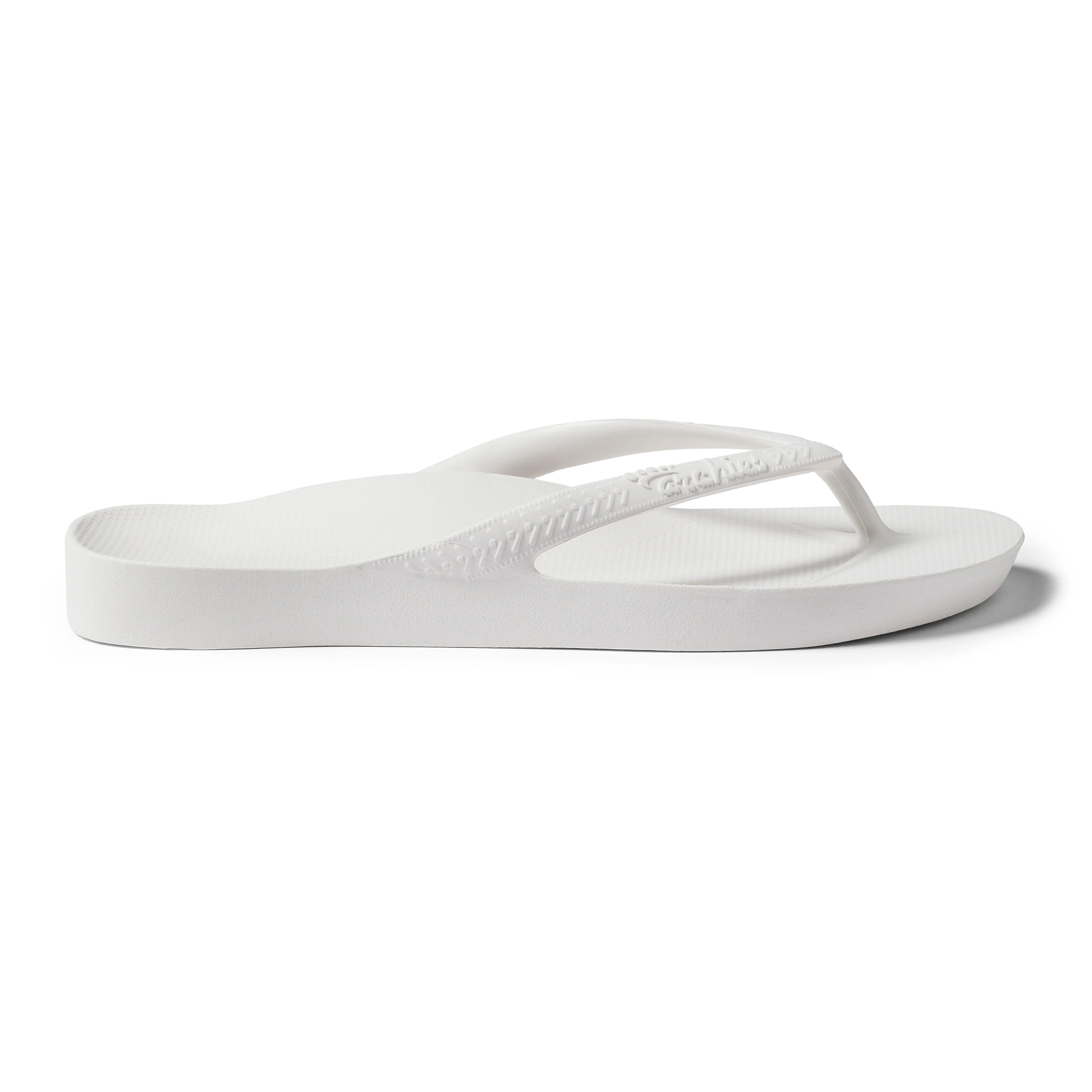 Arch Support Flip Flops - Classic - White - Fresh Contour Sandals