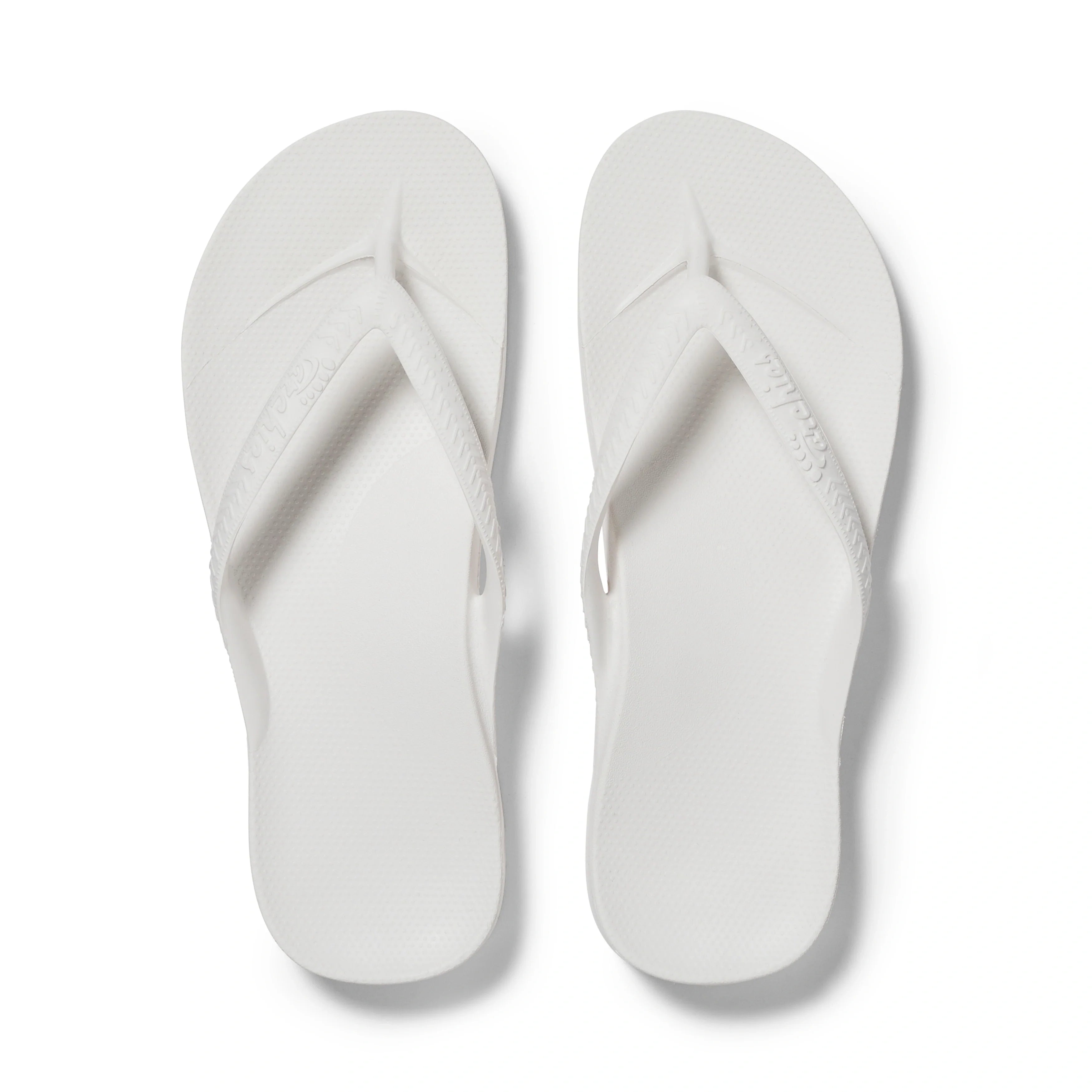 Arch Support Flip Flops - Classic - White - Fresh Contour Sandals