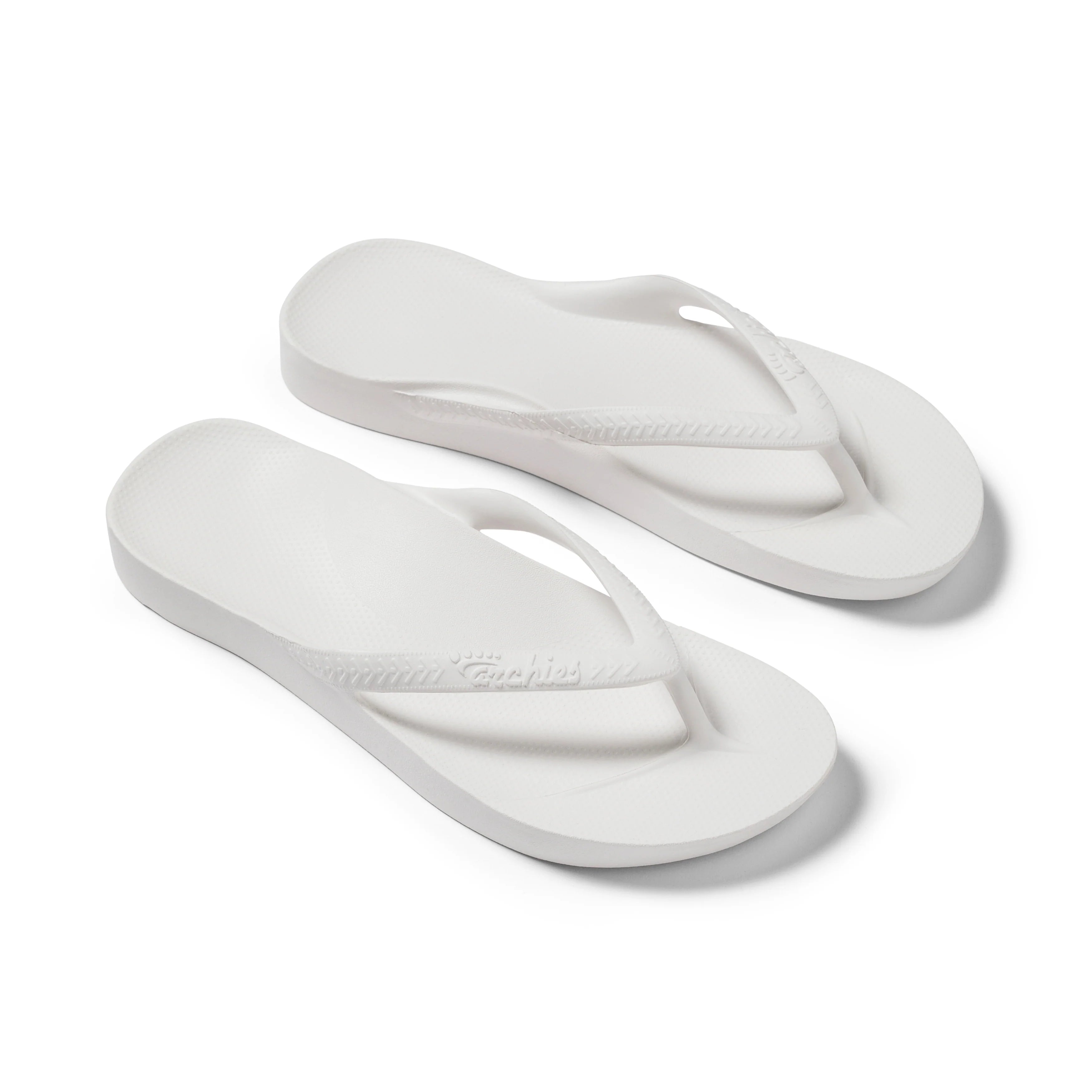 Arch Support Flip Flops - Classic - White - Fresh Contour Sandals