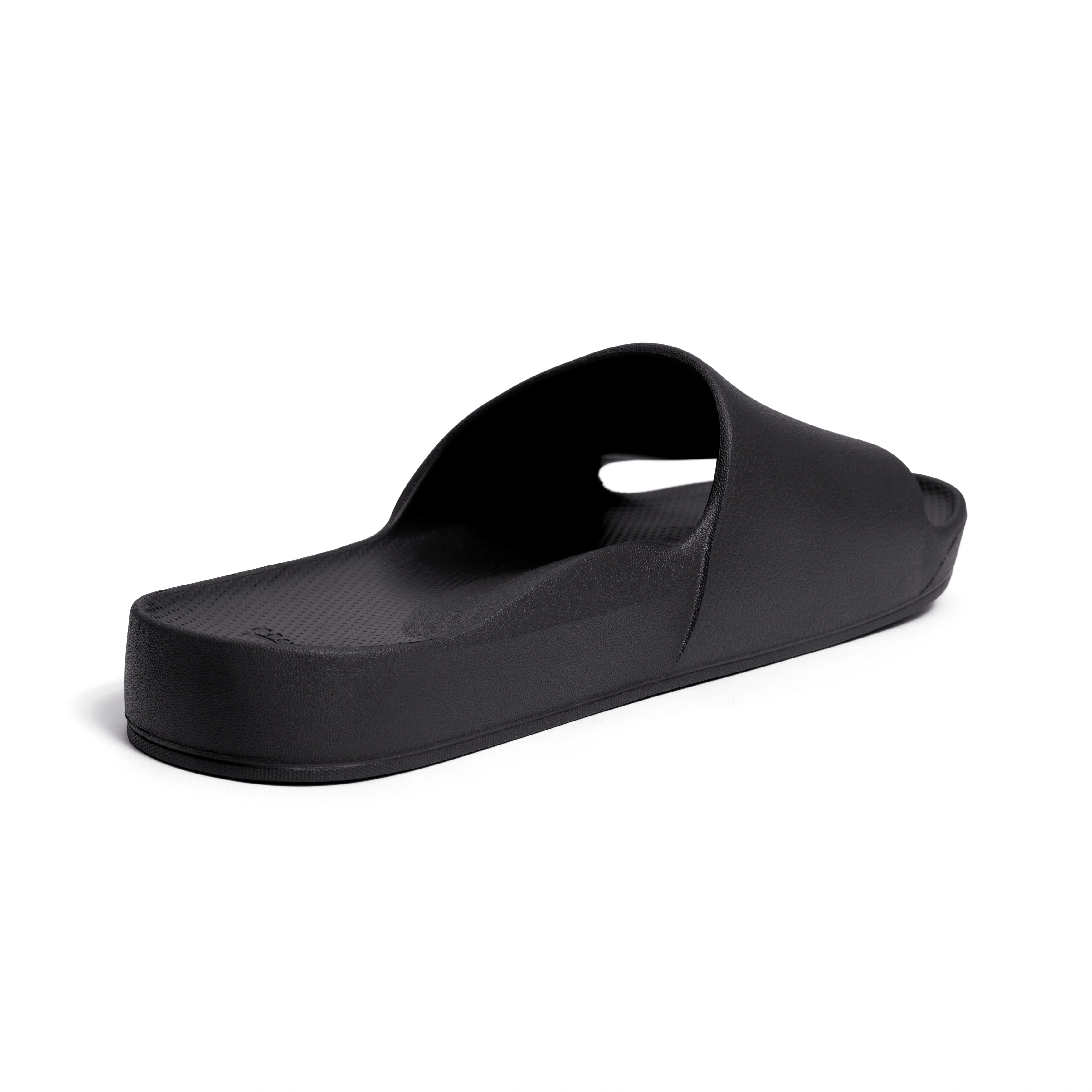 Arch Support Slides - Classic - Black - Easy Wear Weekend Slides