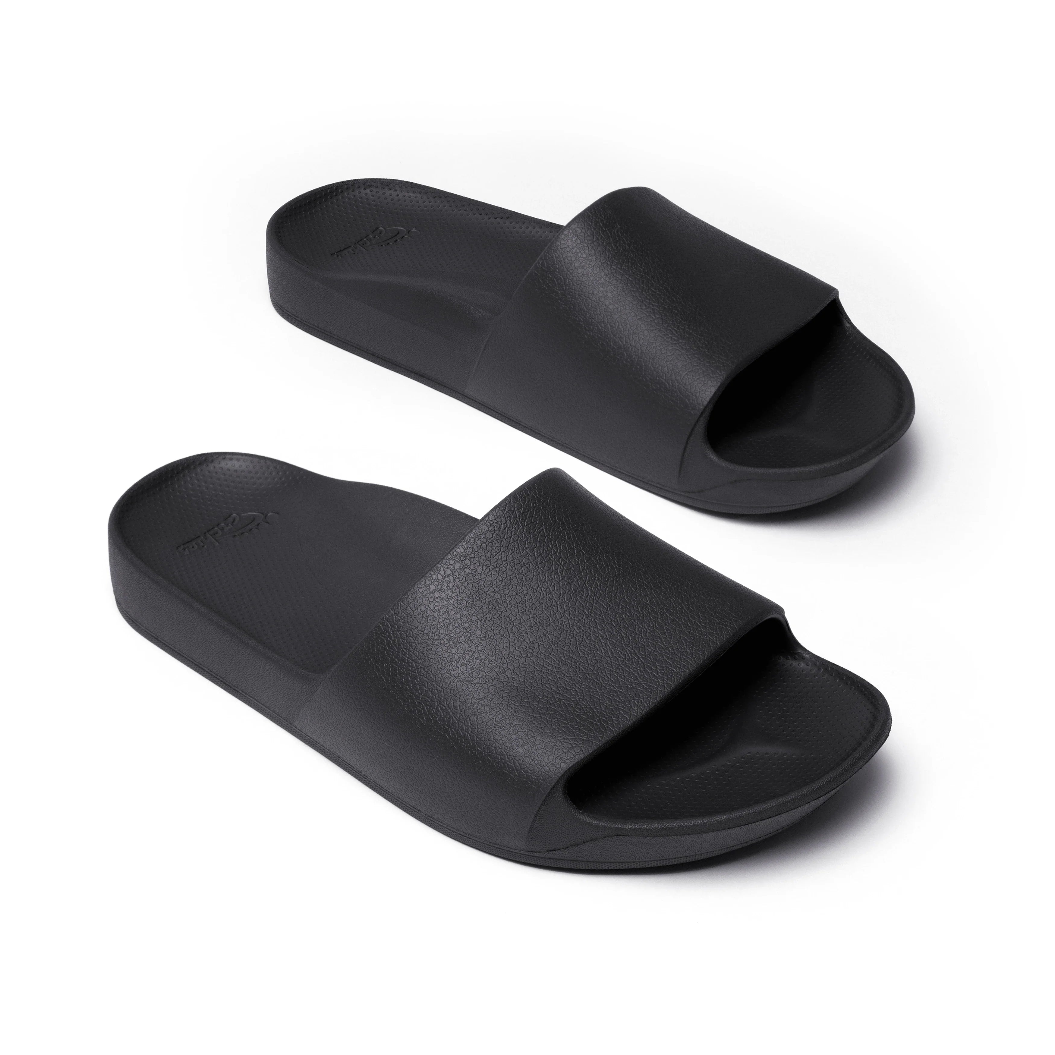Arch Support Slides - Classic - Black - Easy Wear Weekend Slides