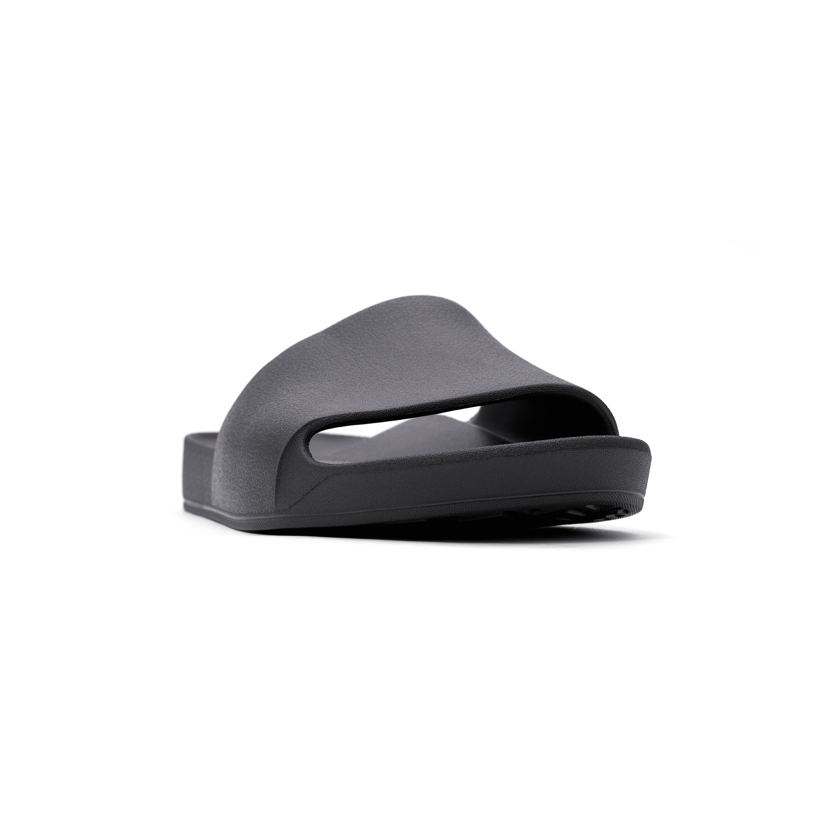 Arch Support Slides - Classic - Black - Easy Wear Weekend Slides