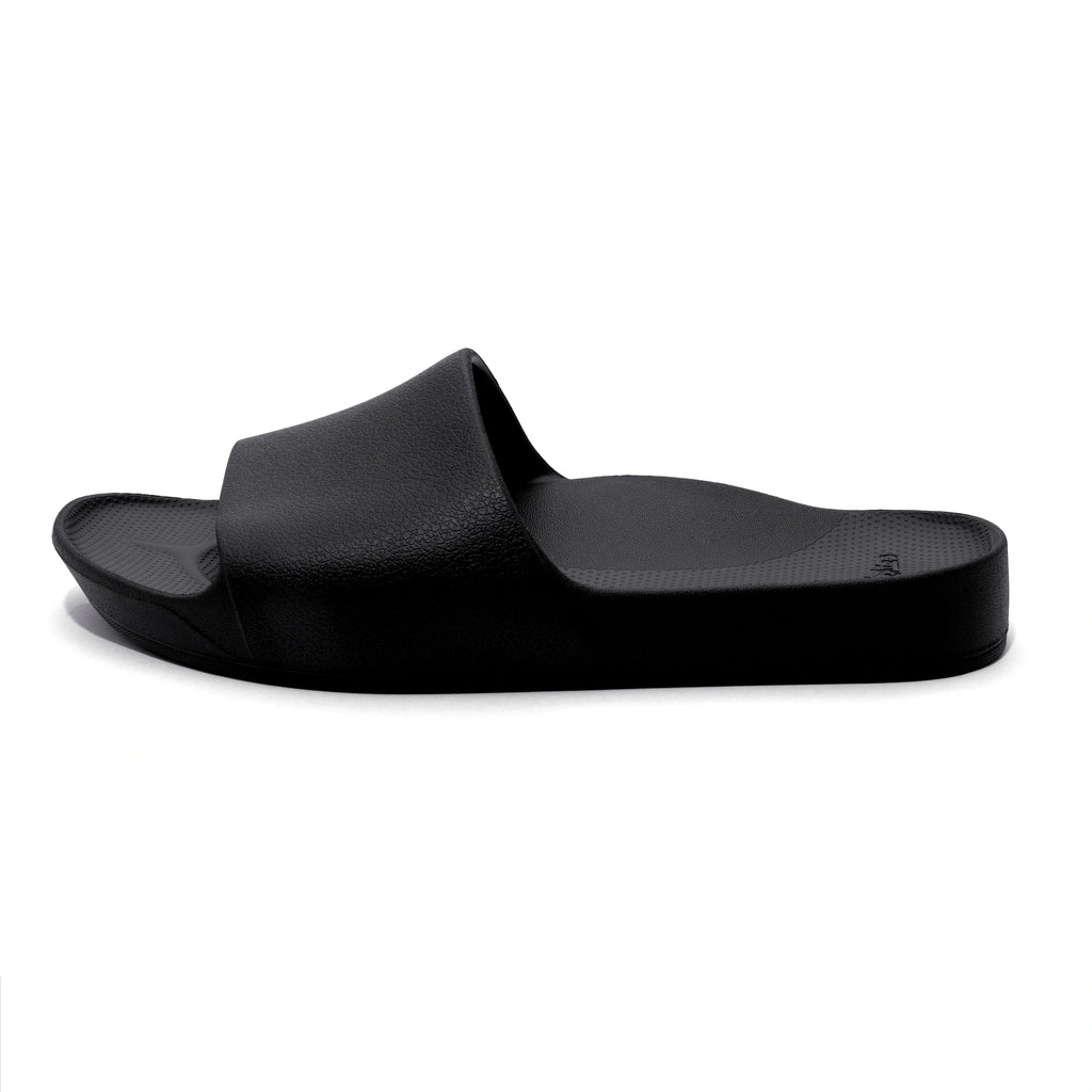 Arch Support Slides - Classic - Black - Easy Wear Weekend Slides
