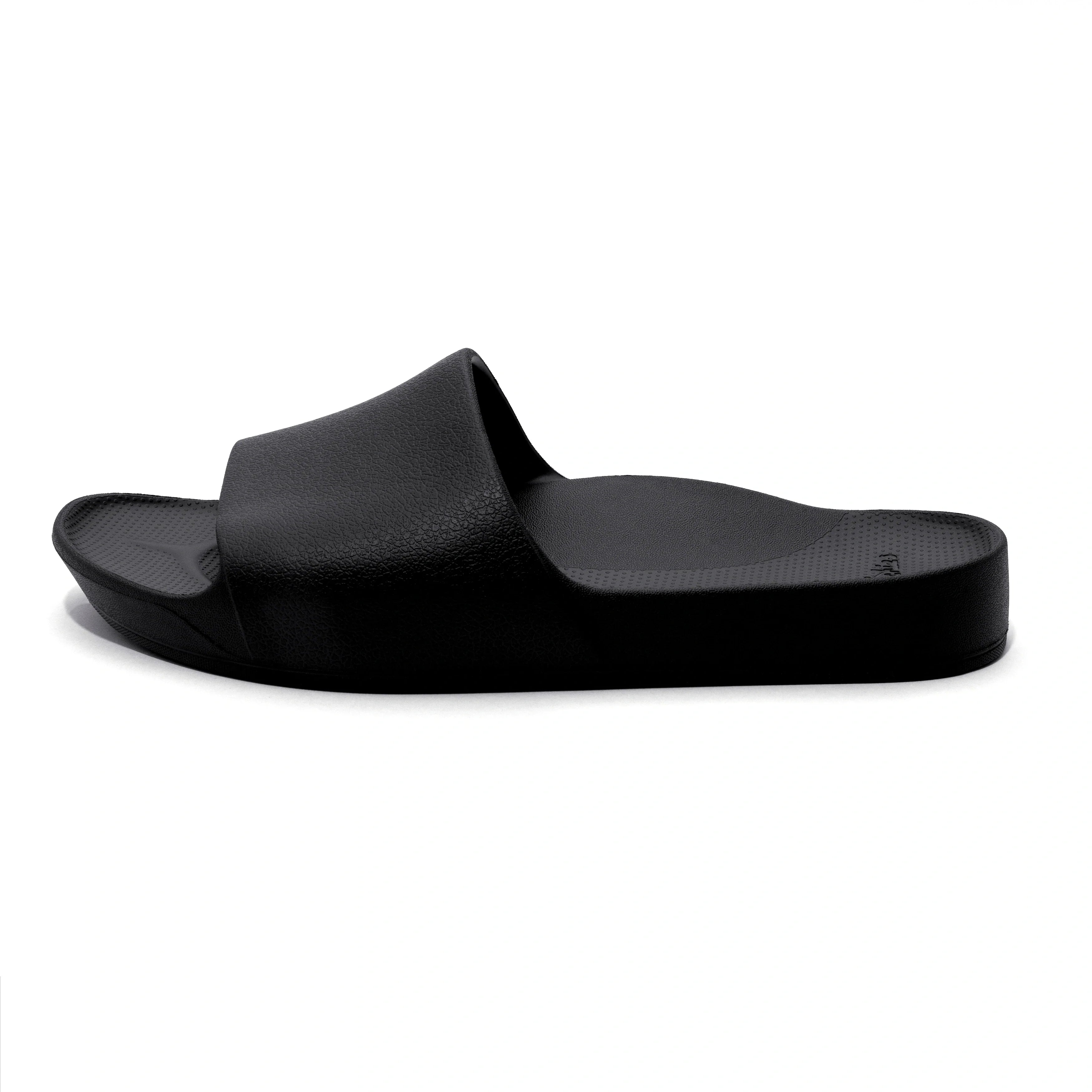 Arch Support Slides - Classic - Black - Easy Wear Weekend Slides