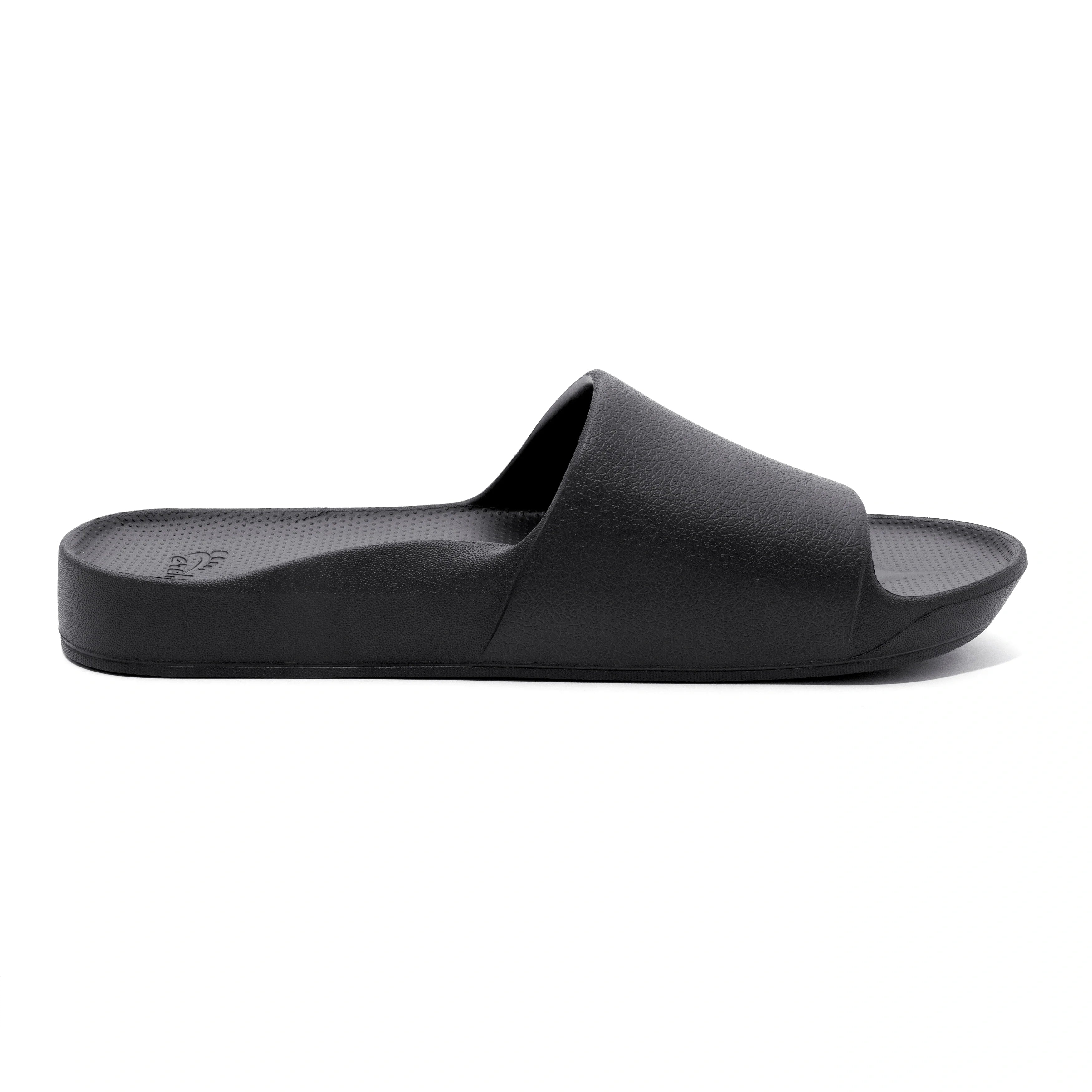 Arch Support Slides - Classic - Black - Easy Wear Weekend Slides