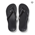 Arch Support Flip Flops - Classic - Crystal Black - Supportive Casual Sandals