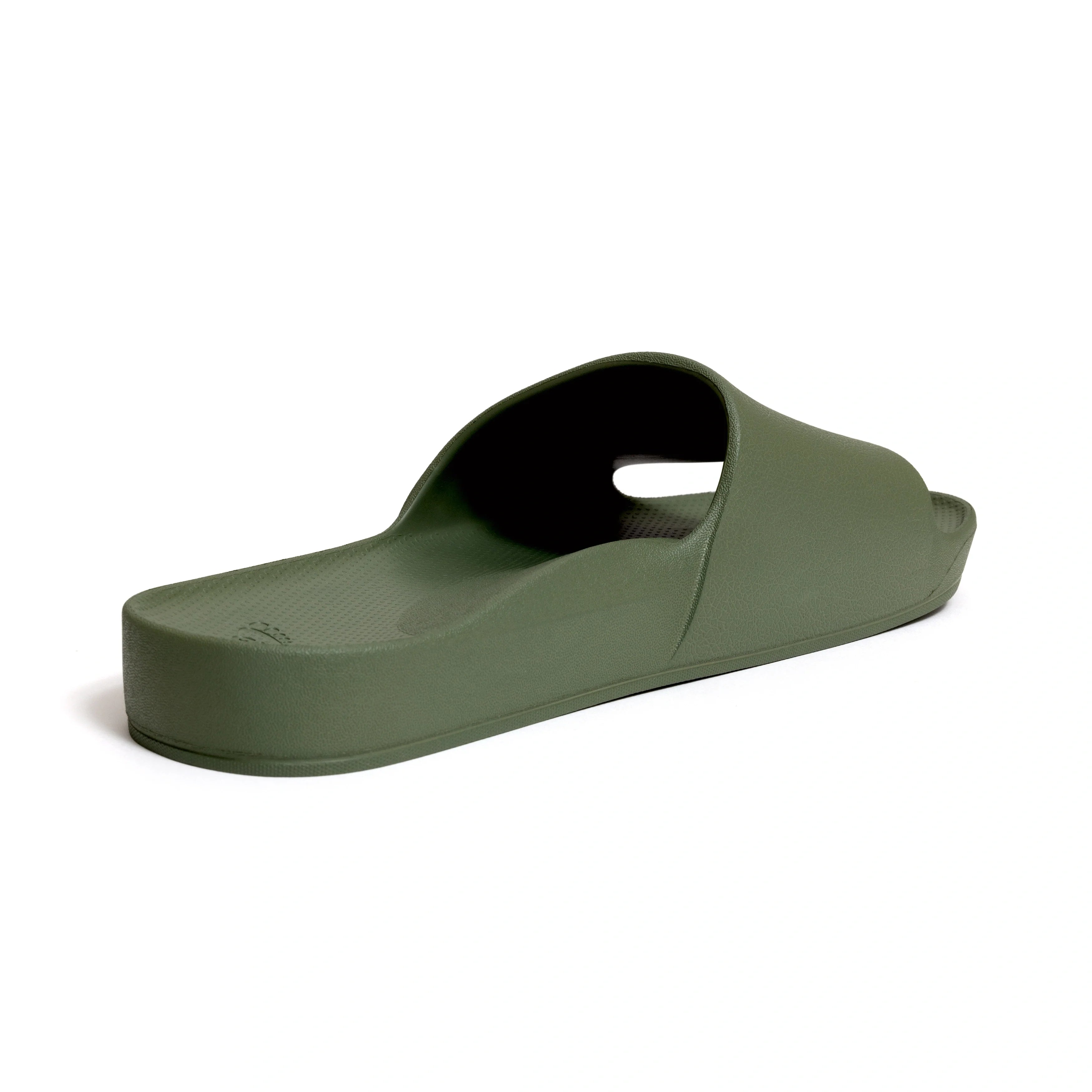 Arch Support Slides - Classic - Olive - Clean Look Travel Sandals