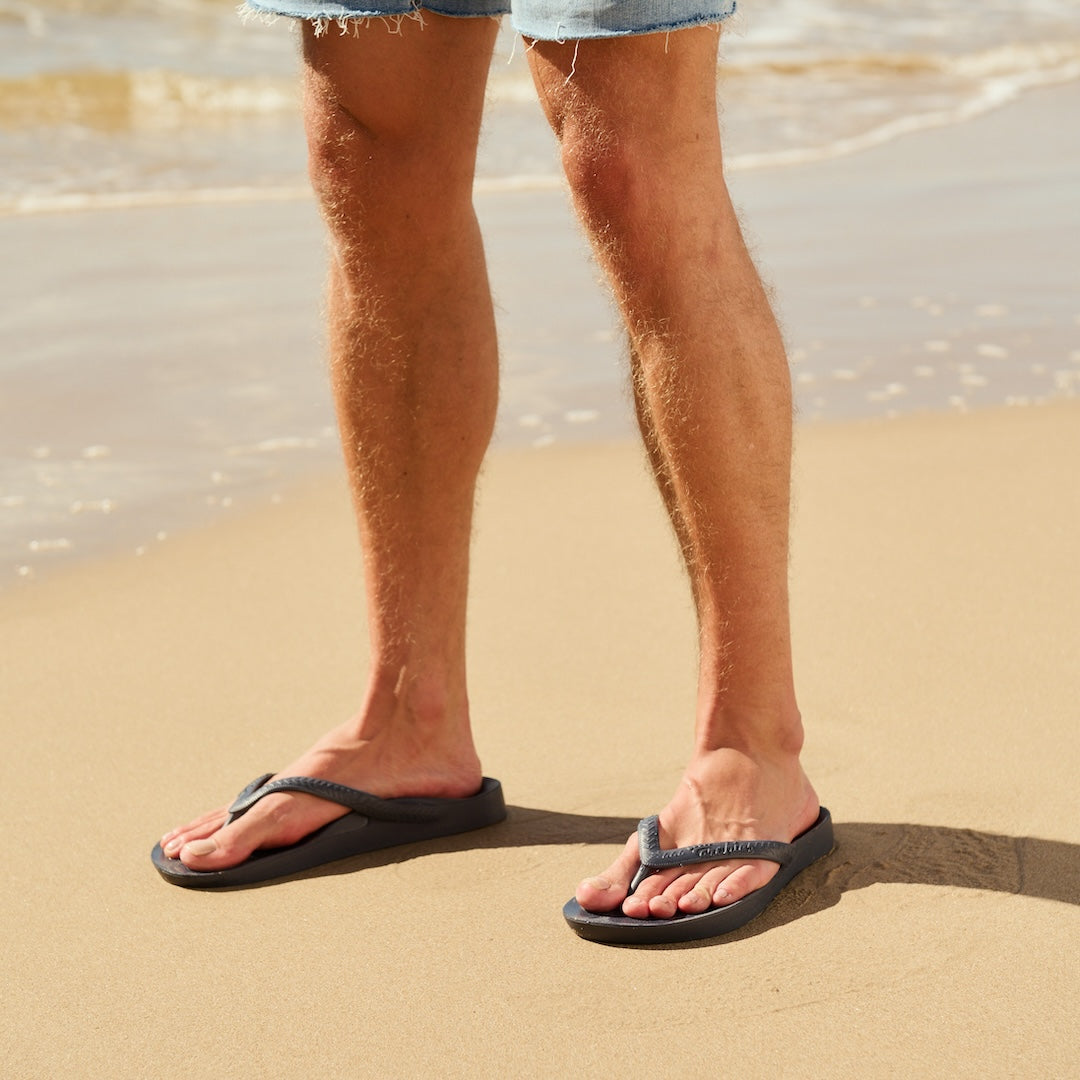 Arch Support Flip Flops - Classic - Navy - Beach Ready Warm Weather Sandals
