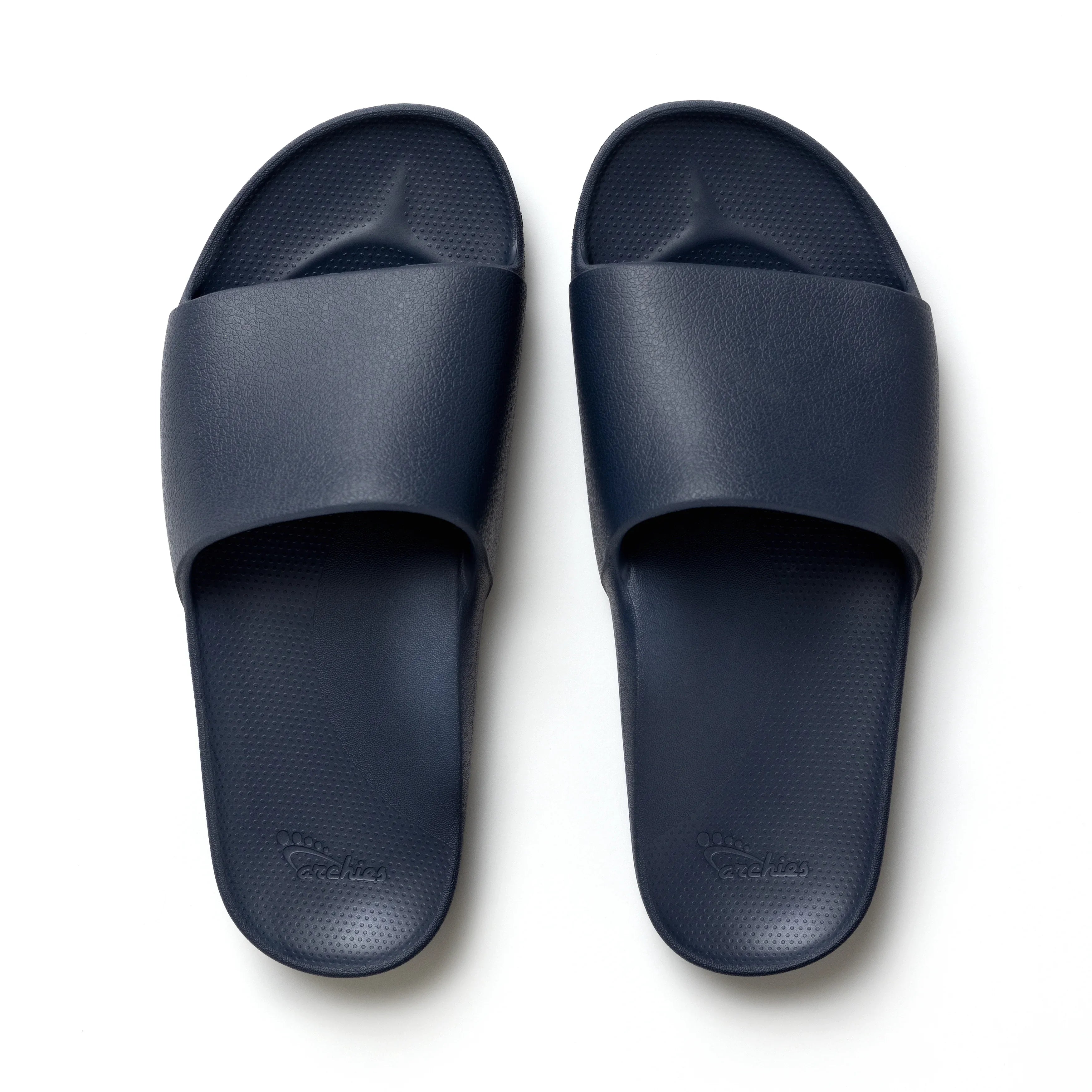 Arch Support Slides - Classic - Navy - Smooth Step Soft Strap Sandals