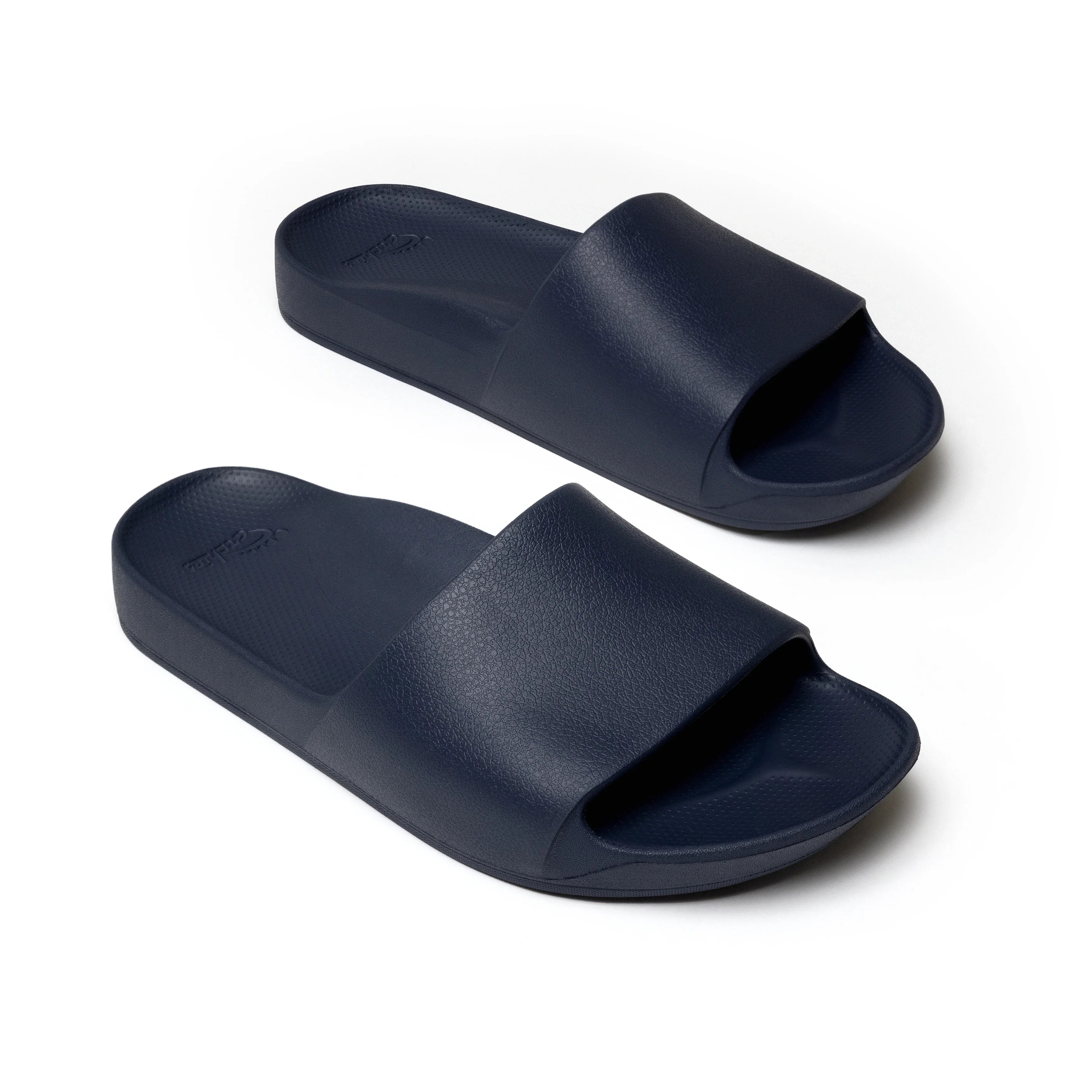 Arch Support Slides - Classic - Navy - Smooth Step Soft Strap Sandals
