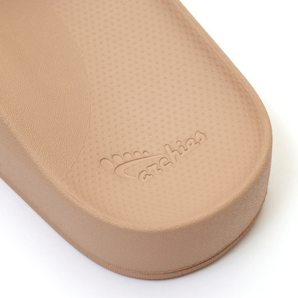 Arch Support Slides - Classic - Tan - Pool Ready Travel Sandals