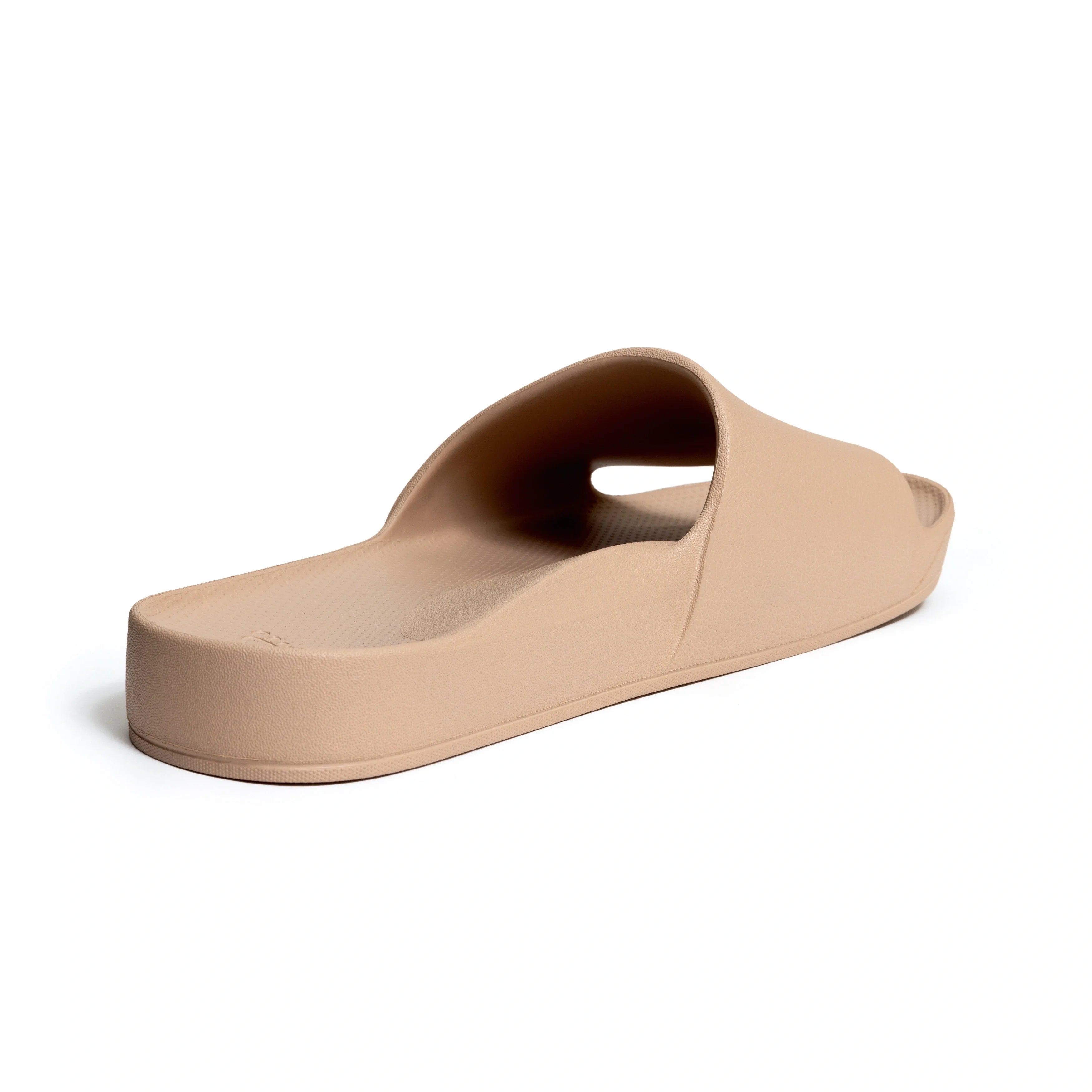 Arch Support Slides - Classic - Tan - Pool Ready Travel Sandals