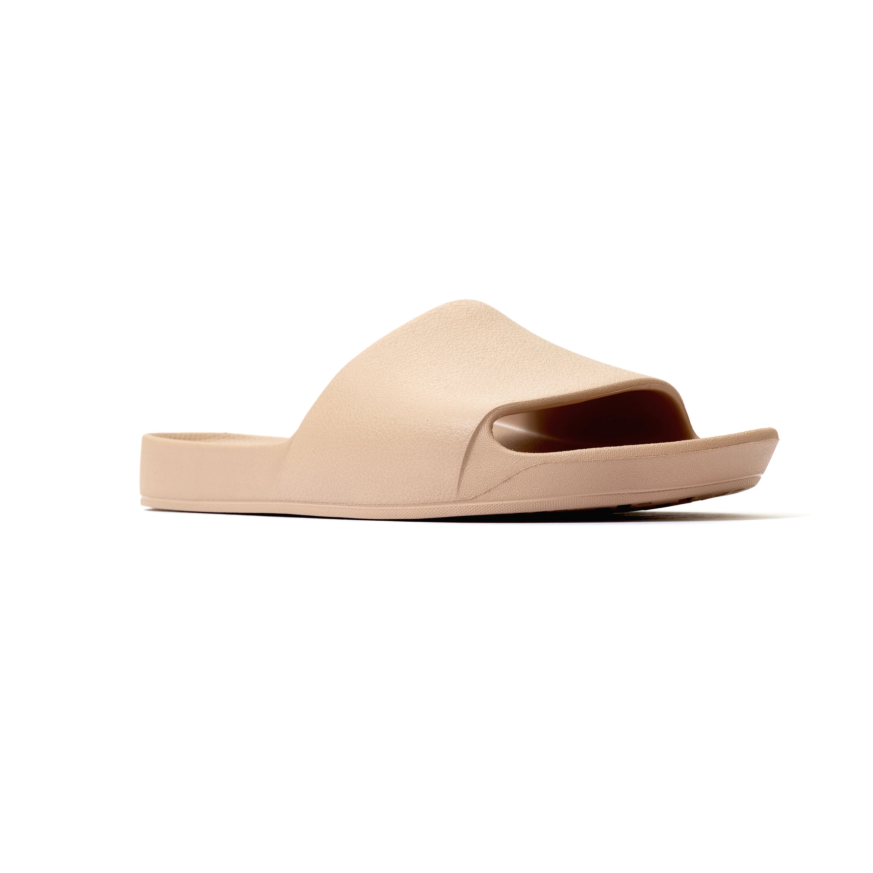 Arch Support Slides - Classic - Tan - Pool Ready Travel Sandals