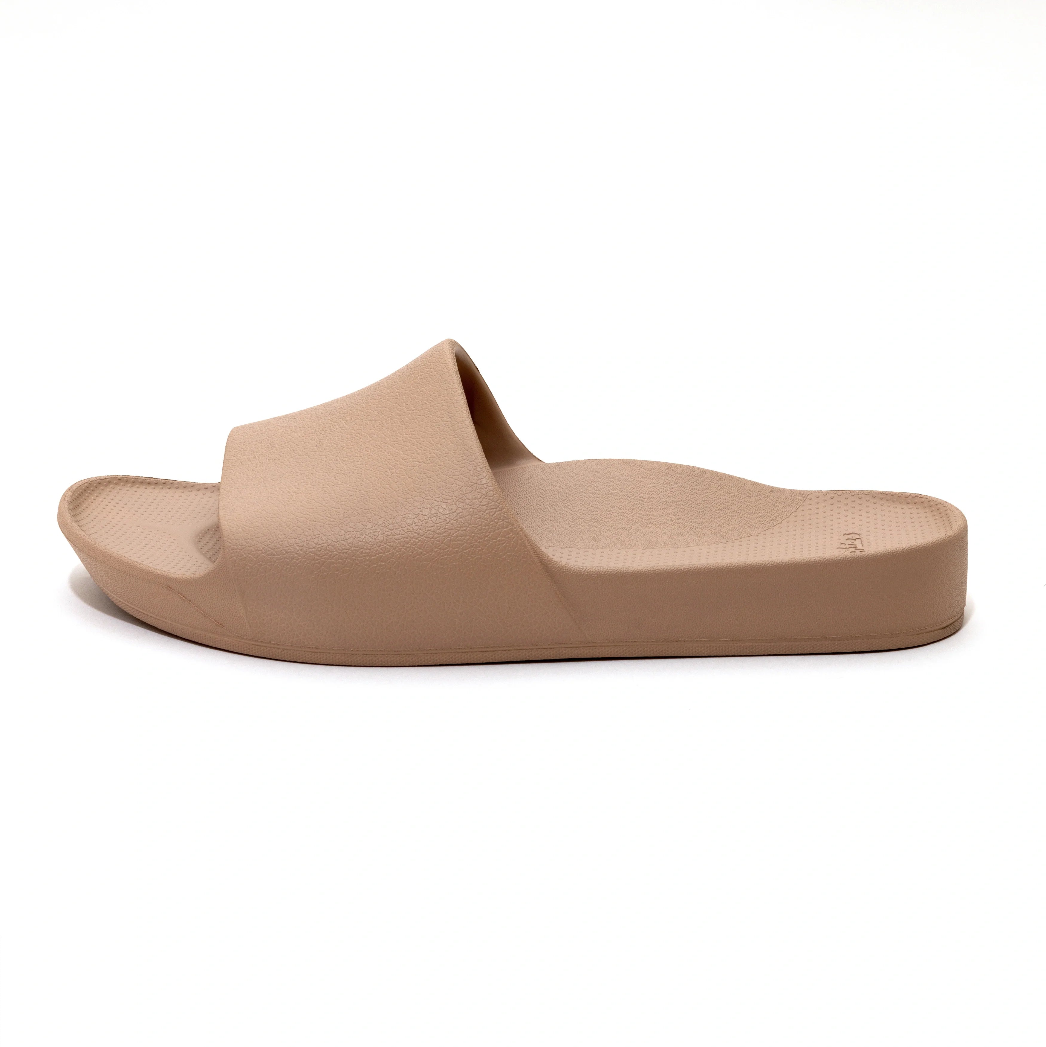 Arch Support Slides - Classic - Tan - Pool Ready Travel Sandals