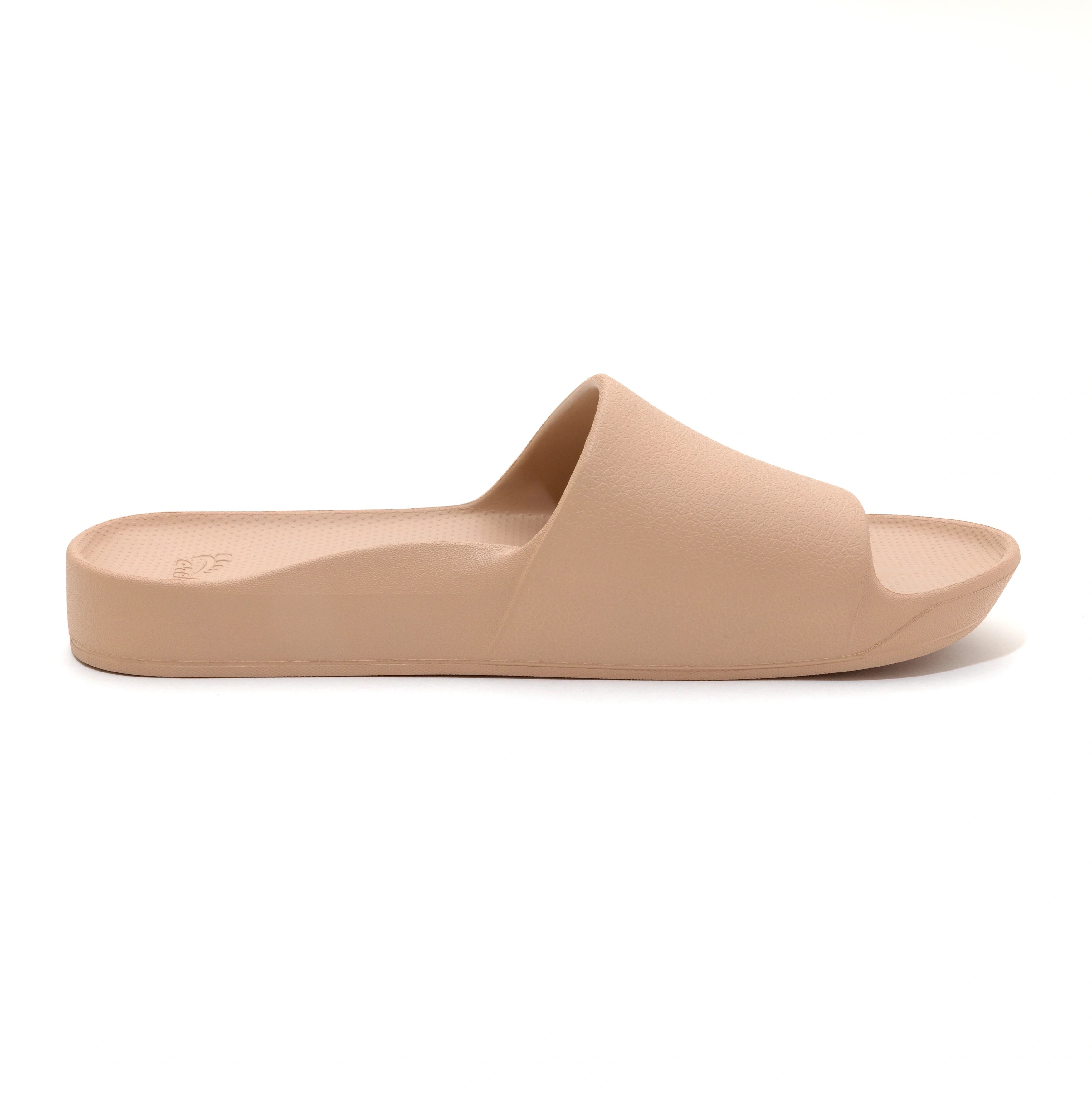 Arch Support Slides - Classic - Tan - Pool Ready Travel Sandals