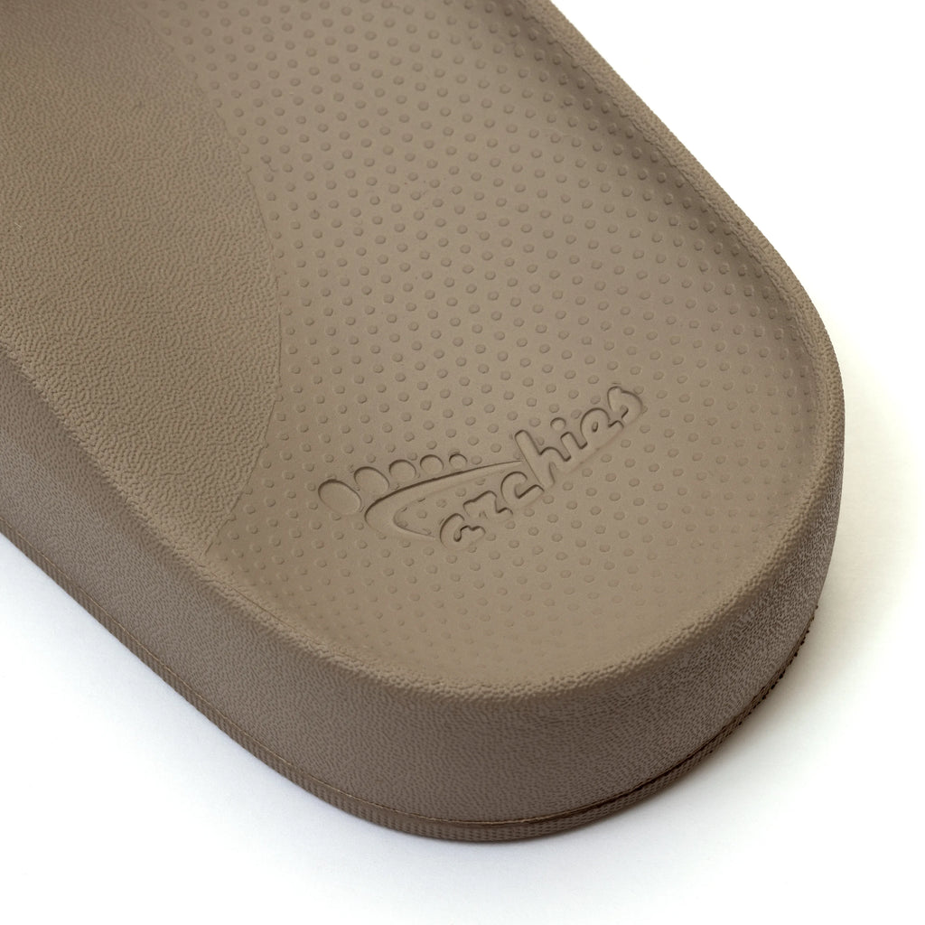 Arch Support Slides - Classic - Taupe - Classic Soft Strap Sandals